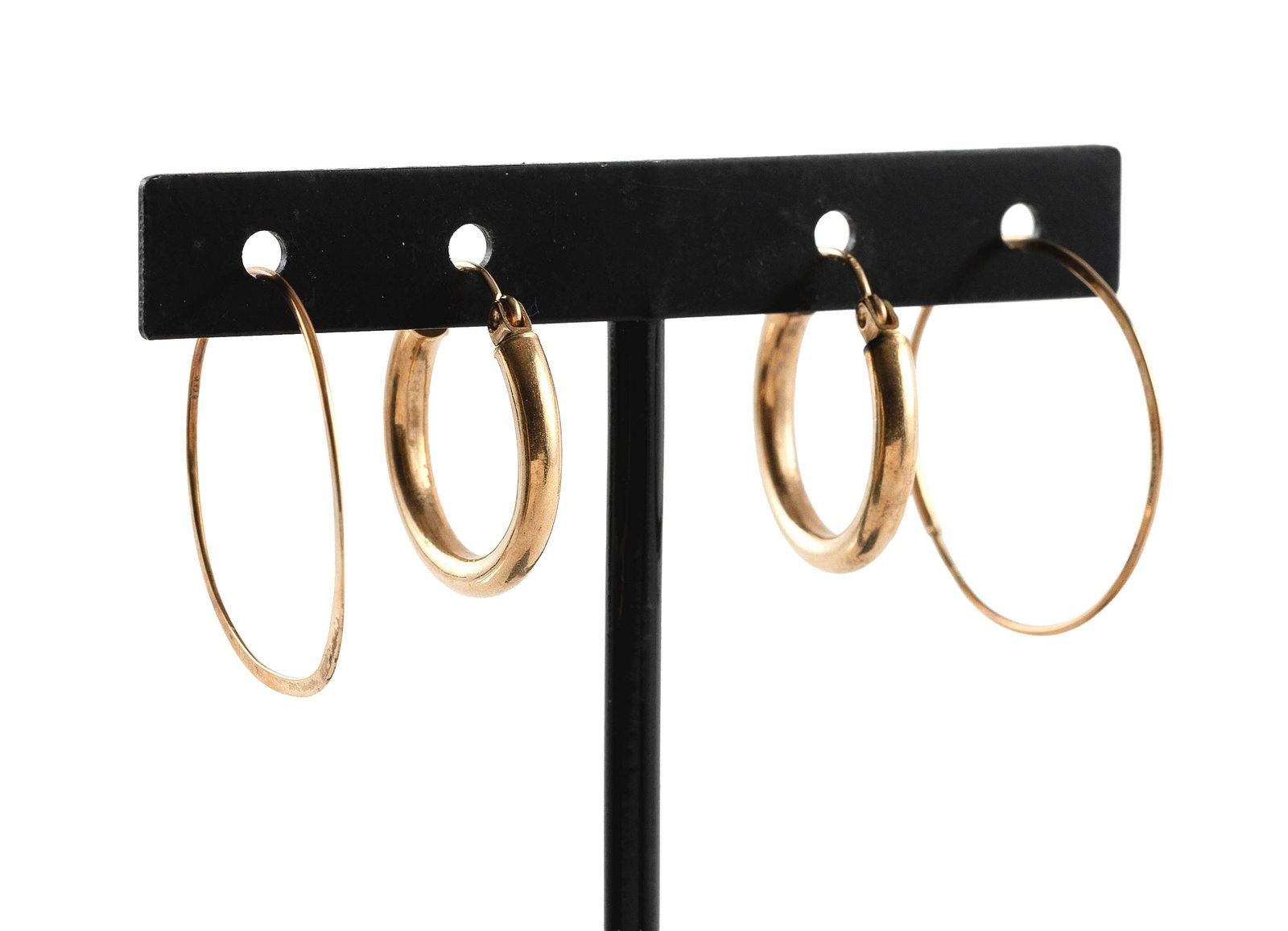 TWO PAIRS OF 14KT YELLOW GOLD EARRINGS Approx. 1.5 total dwt. (1 of 1)