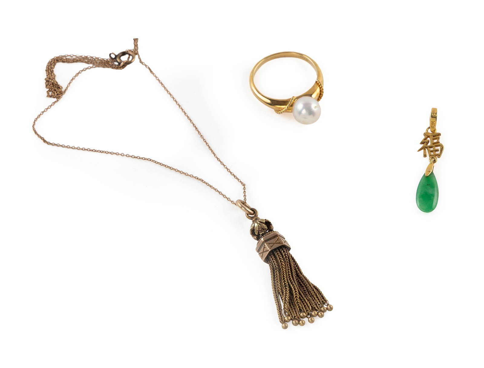 THREE PIECES OF 18KT YELLOW GOLD JEWELRY Approx. 5.9 total dwt. (1 of 1)