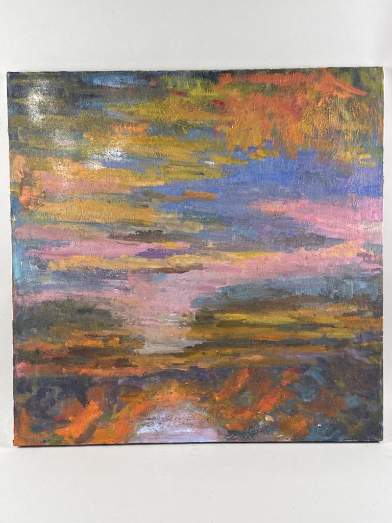 ATTRIBUTED TO LOIS GRIFFEL (Massachusetts, 1947-), Aquatic landscape., Oil on canvas, 24" x 24". (1 of 2)