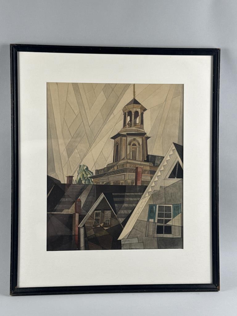 AFTER CHARLES DEMUTH (20th Century,), Methodist Episcopal Church, Provincetown, Massachusetts., (1 of 2)