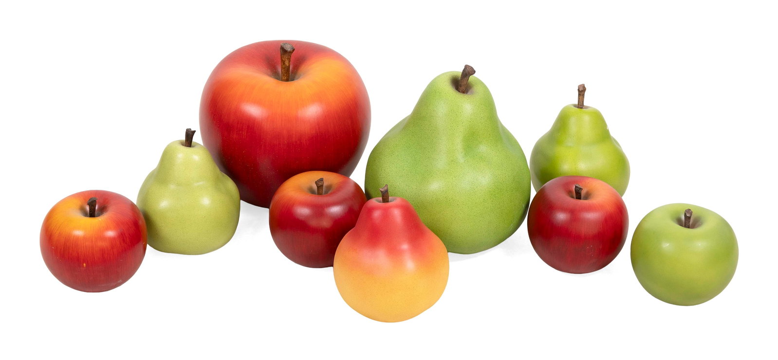 NINE PIECES OF OVERSIZED CERAMIC FRUIT Late 20th/Early 21st Century Heights from 7" to 14". (1 of 1)