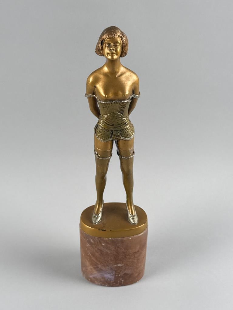 BRUNO ZACHS (Germany, 1891-1935), "The Riding Crop", circa 1930., Cold-painted bronze, height 9". (1 of 5)