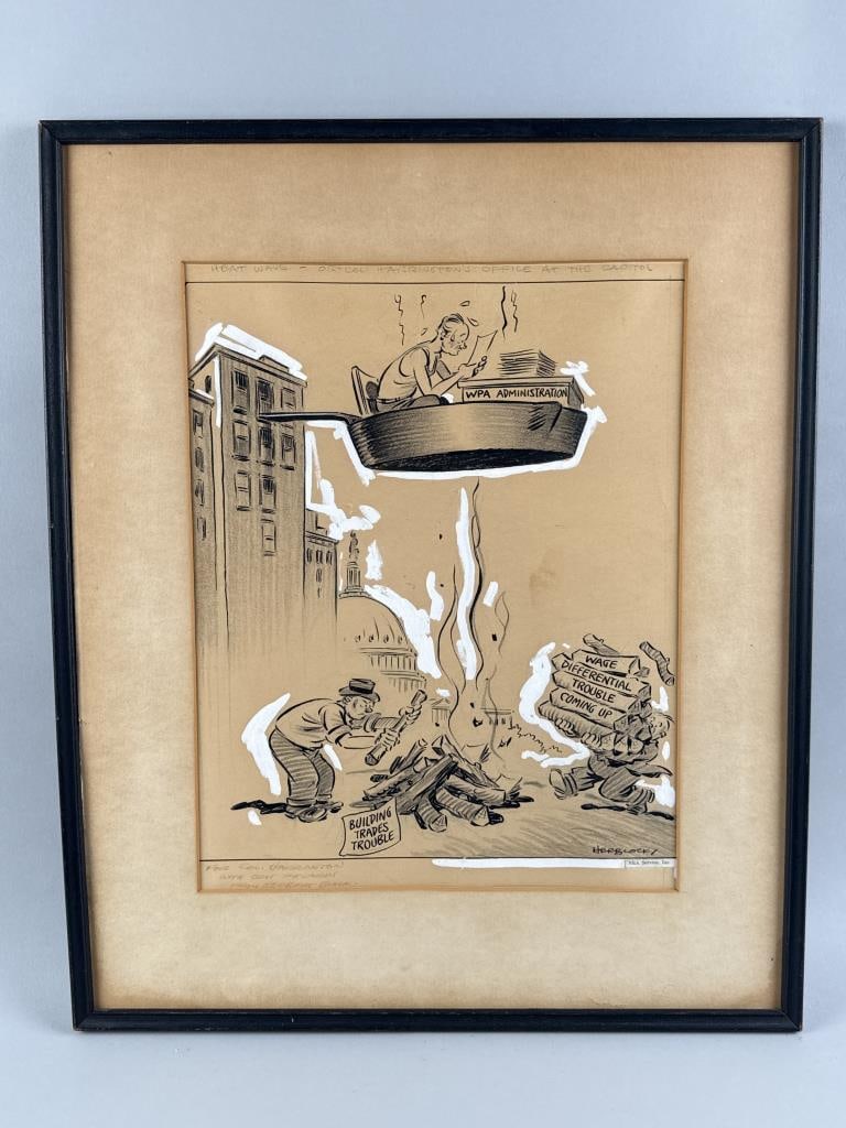 WORKS PROGRESS ADMINISTRATION CARTOON DEDICATED TO COLONEL FRANCIS C. HARRINGTON First Half of the (1 of 2)