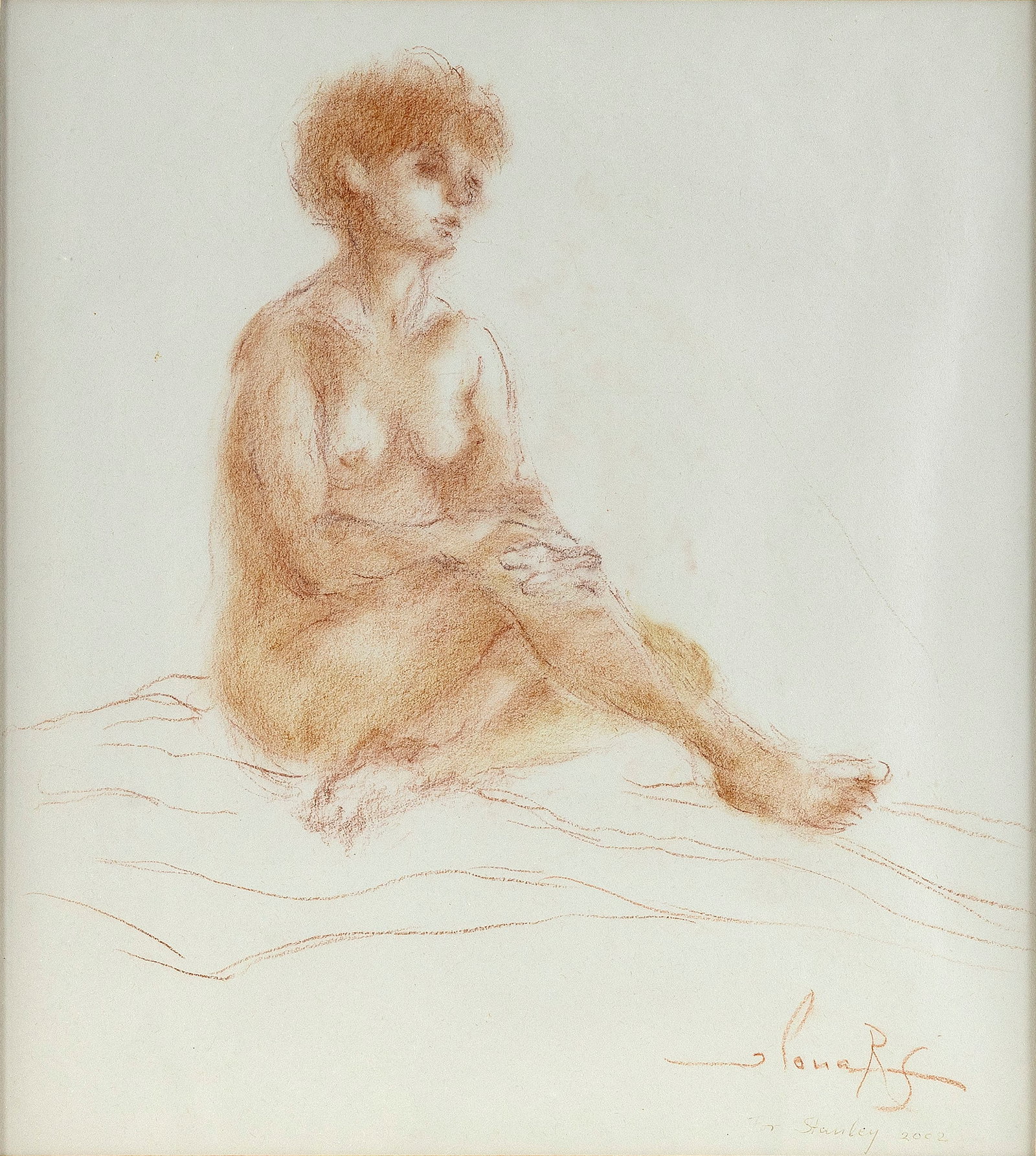 ILONA ROYCE SMITHKIN (Poland/America, 1920-2021), Seated nude.: ILONA ROYCE SMITHKIN Poland/America, 1920-2021 Seated nude. Signed lower right.