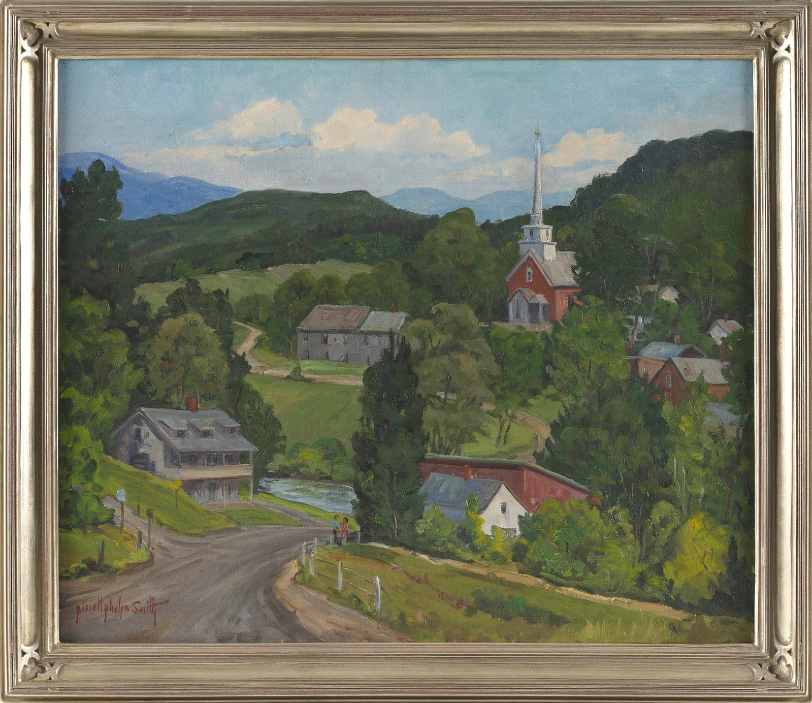 BISSELL PHELPS SMITH (Massachusetts/Connecticut, 1892-1962), New England town., Oil on canvas, 20" x (1 of 1)