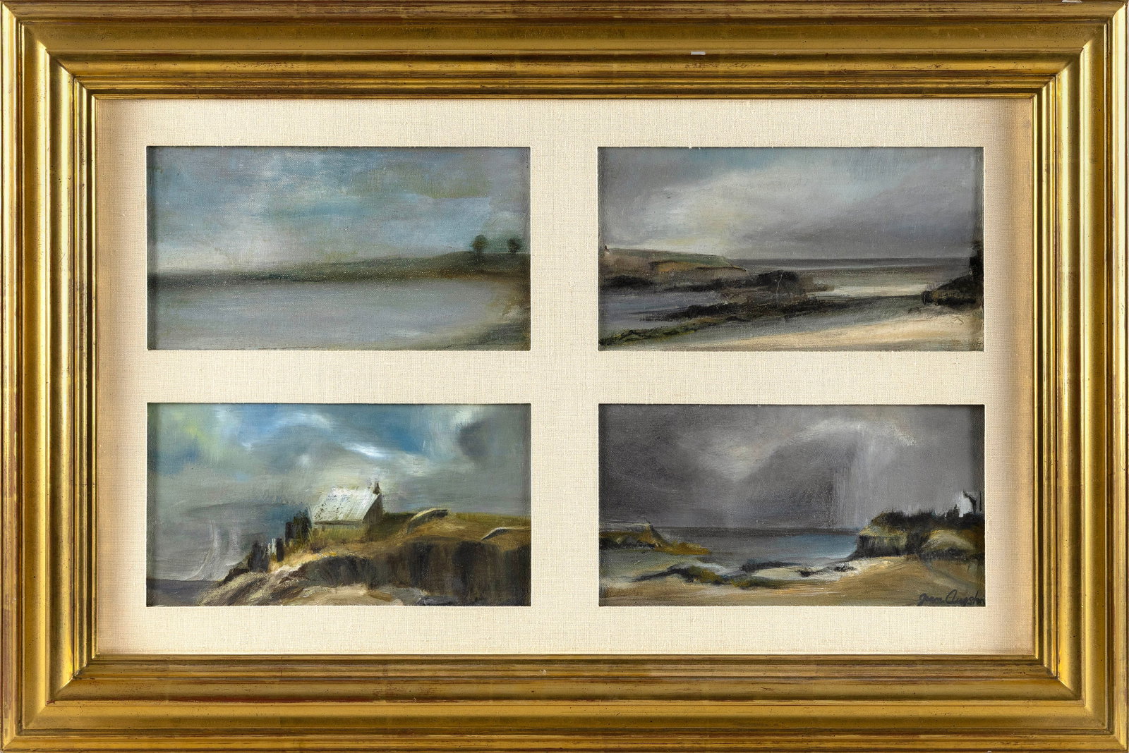 JEAN CLUGSTON (Washington, Contemporary), Four coastal studies of Brittany, 1995., Oils on canvas, (1 of 2)