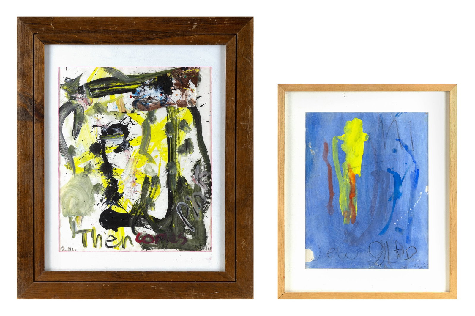 RAY NOLIN (Massachusetts/Connecticut, 1954/59-2015), Two abstracts:, Framed to 24.5" x 21". (1 of 2)