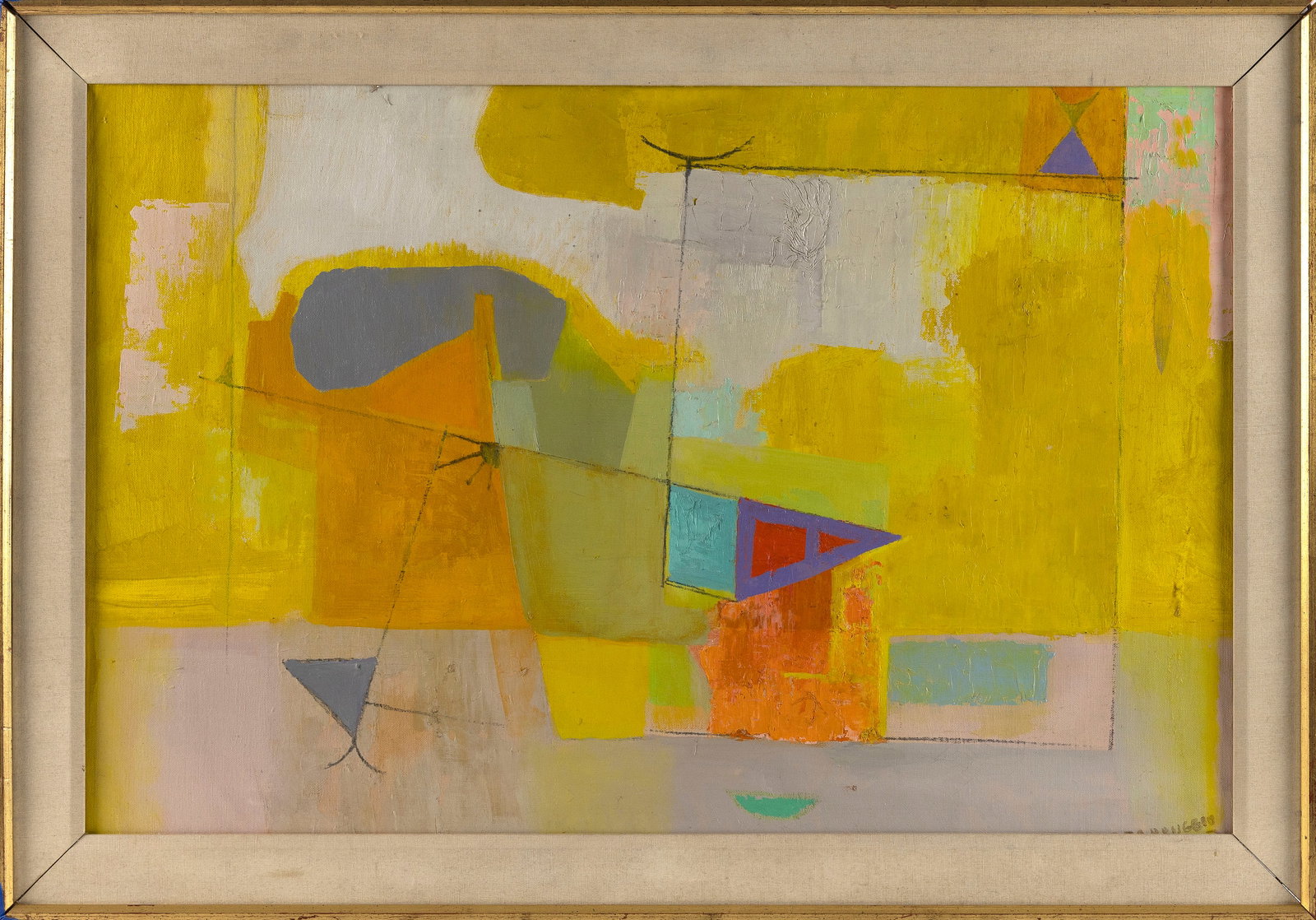 REMO MICHAEL FARRUGGIO (New York/Massachusetts/Italy, 1905-1981), "Wind Speed Monhegan"., Oil on (1 of 2)