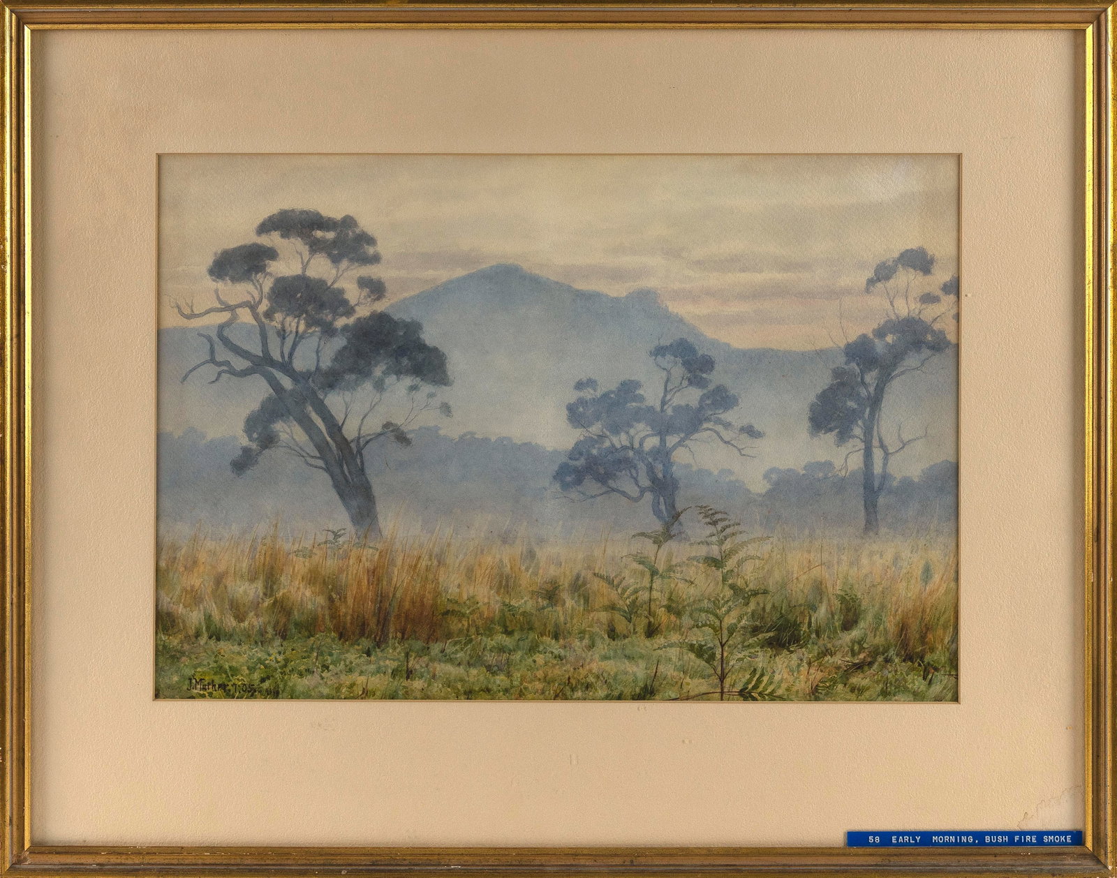 JOHN MATHER (Scotland/Australia, 1848-1916), "Mt. Riddell - Healesville 'Bush Fire Smoke'"., (1 of 2)