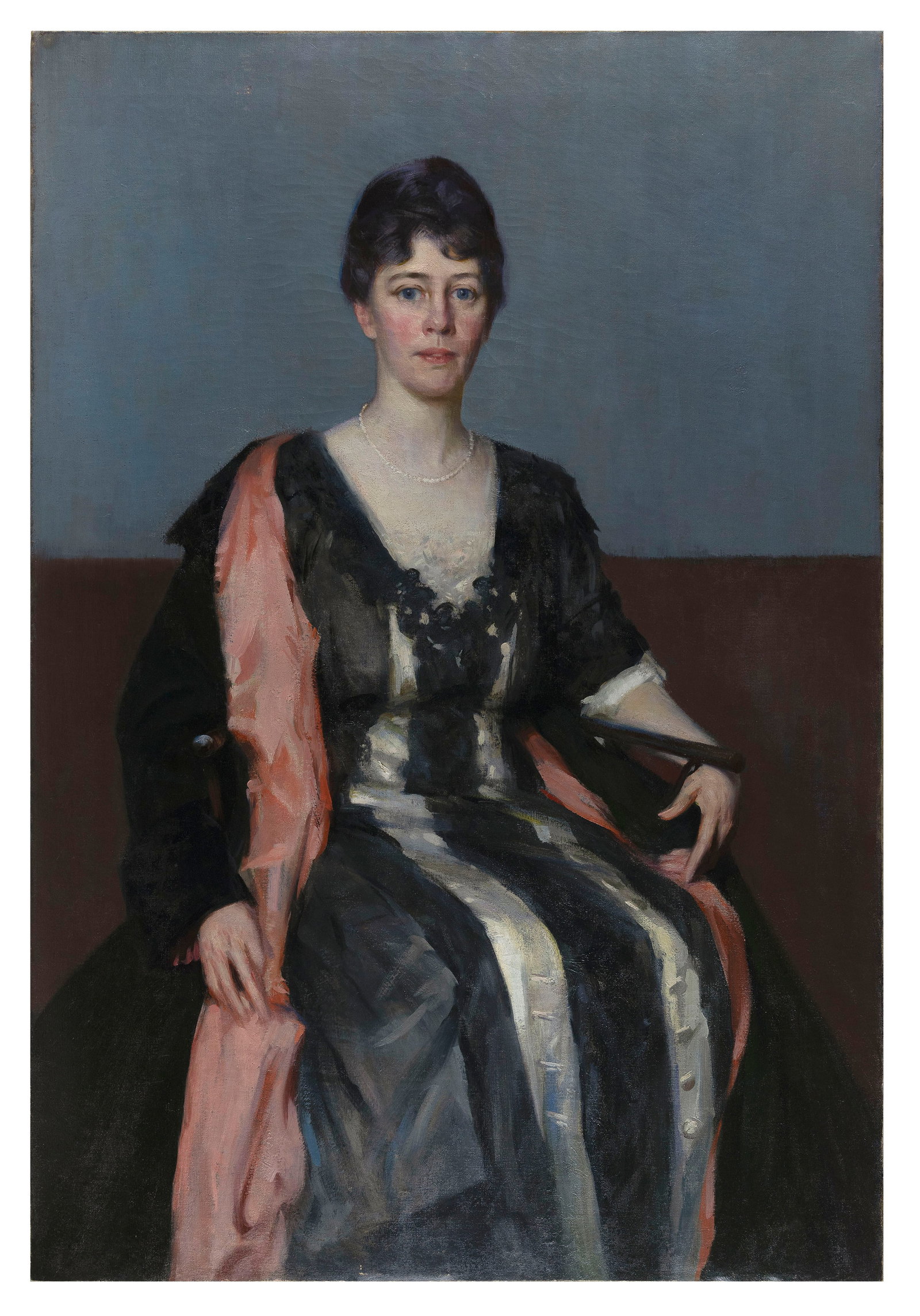 POLLY (EMMA PARKER) NORDELL (Massachusetts, 1876-1958), Portrait of a woman., Oil on canvas, 50" x (1 of 2)