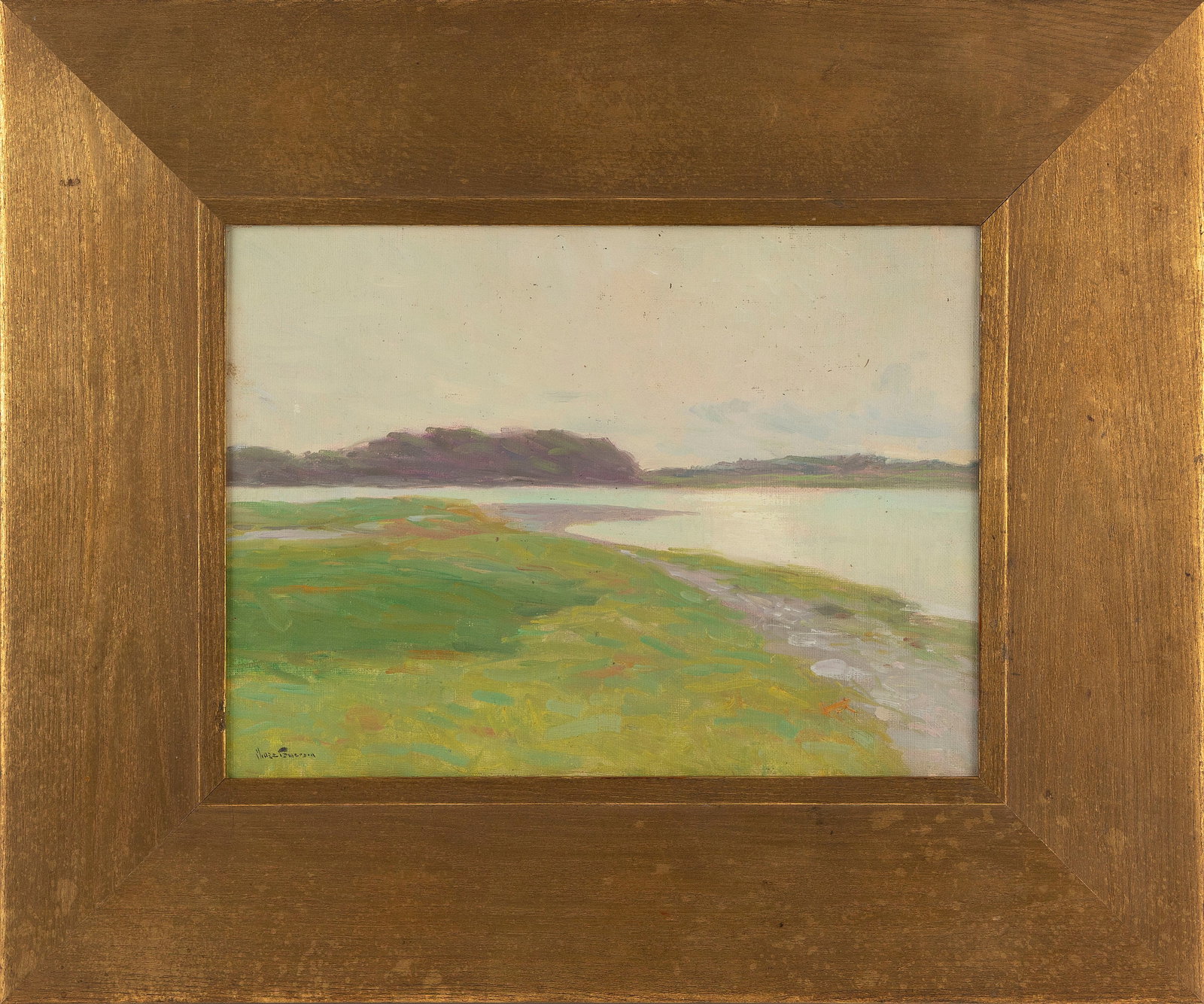 CHARLES CHASE EMERSON (Massachusetts/Maryland, 1874-1922), Gentle coastline., Oil on board, 10" x (1 of 2)