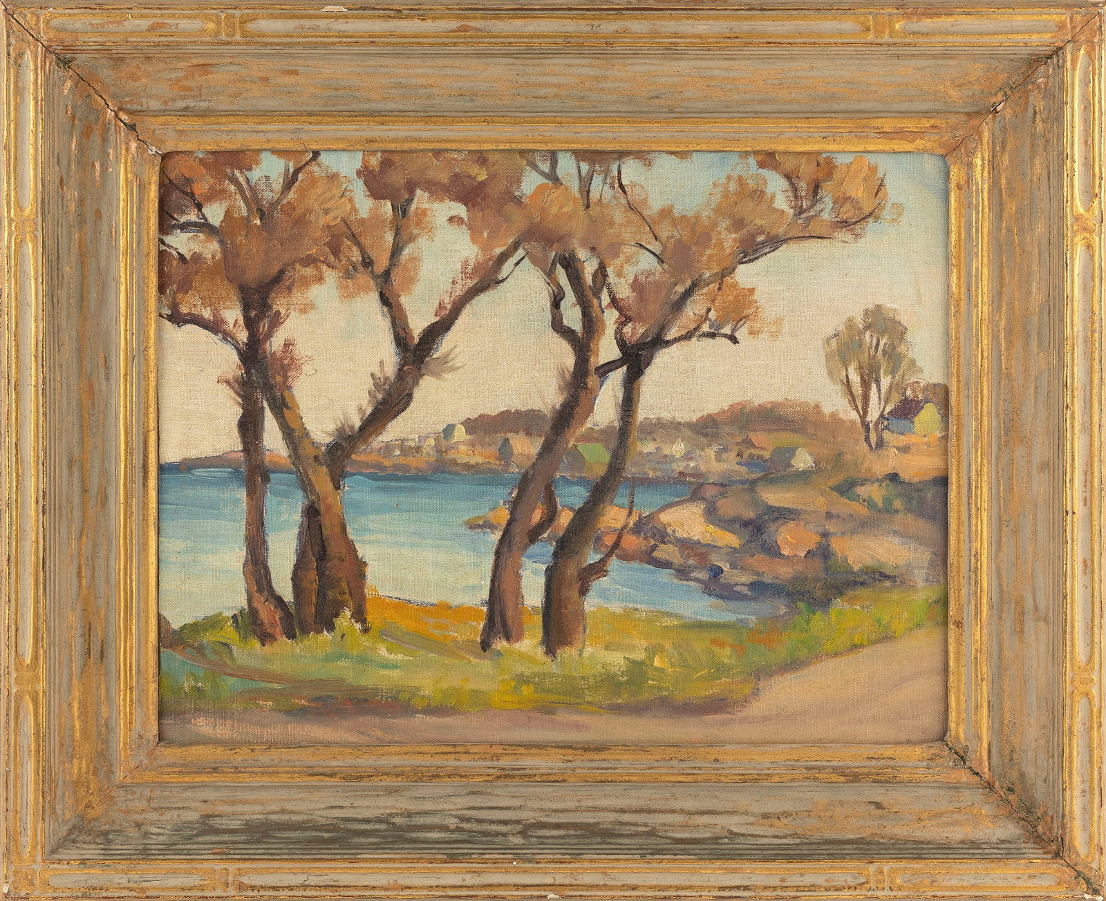 GIRAGOS DER GARABEDIAN (Vermont/Massachusetts/Armenia, 1892-1980), River landscape., Oil on board, (1 of 2)