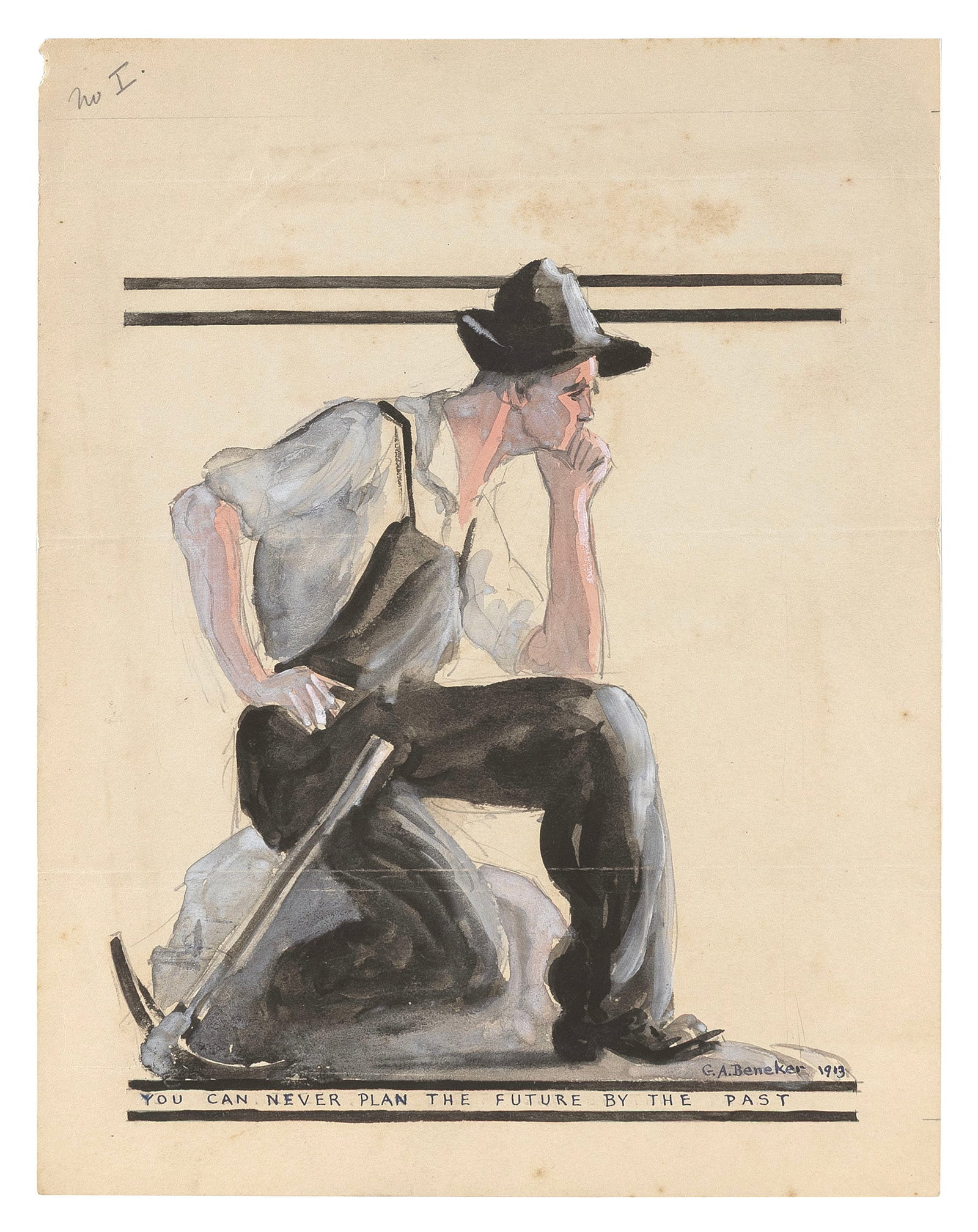 GERRIT ALBERTUS BENEKER (Massachusetts/New York/Michigan, 1882-1934), "You Can Never Plan the Future (1 of 2)