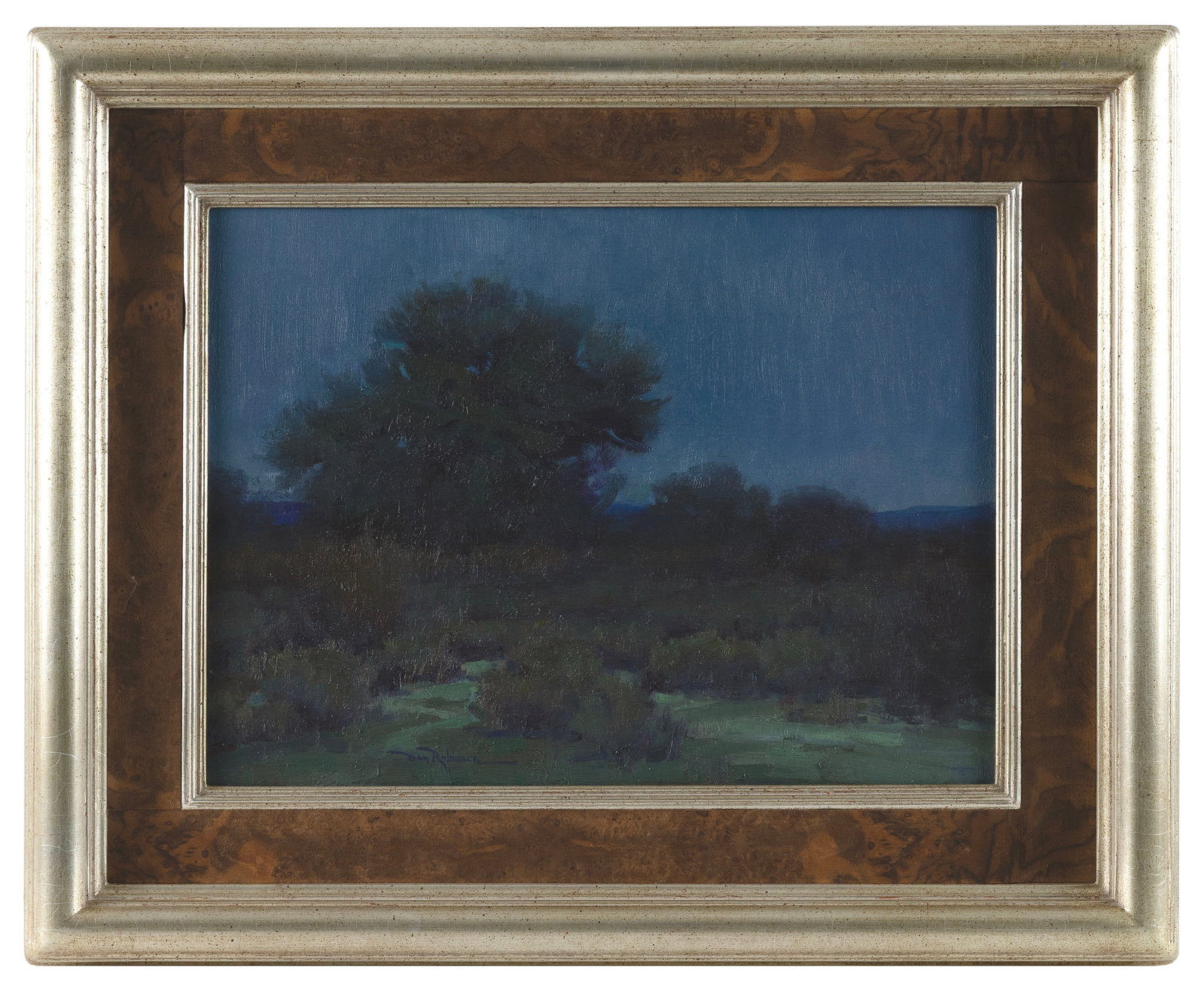 DAN ROBINSON (Arizona, 1963-), "Desert Night"., Oil on linen, 12" x 16". Framed 18.5" x 22.5". (1 of 1)