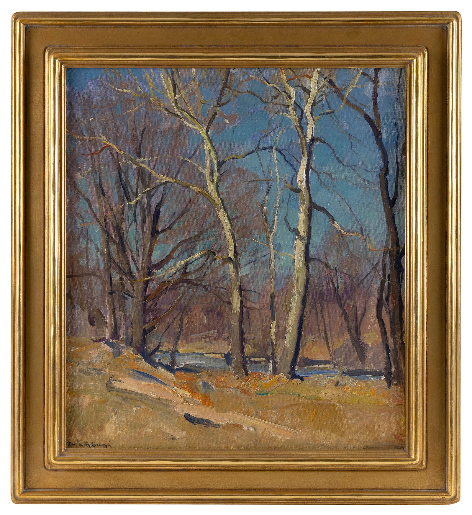 EMILE ALBERT GRUPPE (Massachusetts, 1896-1978), Fall landscape with birches., Oil on canvas, 20" x (1 of 1)