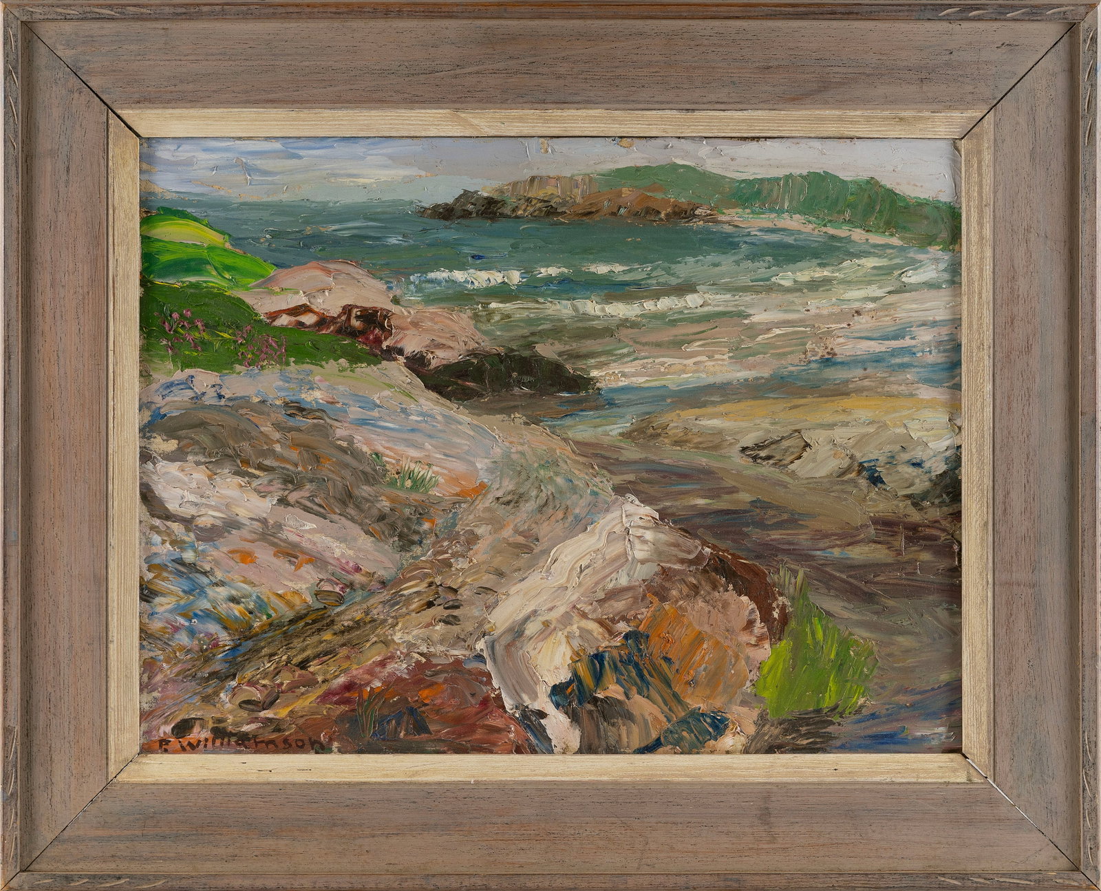 PHYLLIS WILLIAMSON (Maine, 20th Century), "Annisquam, Mass"., Oil on canvas board, 20" x 24". Framed (1 of 2)