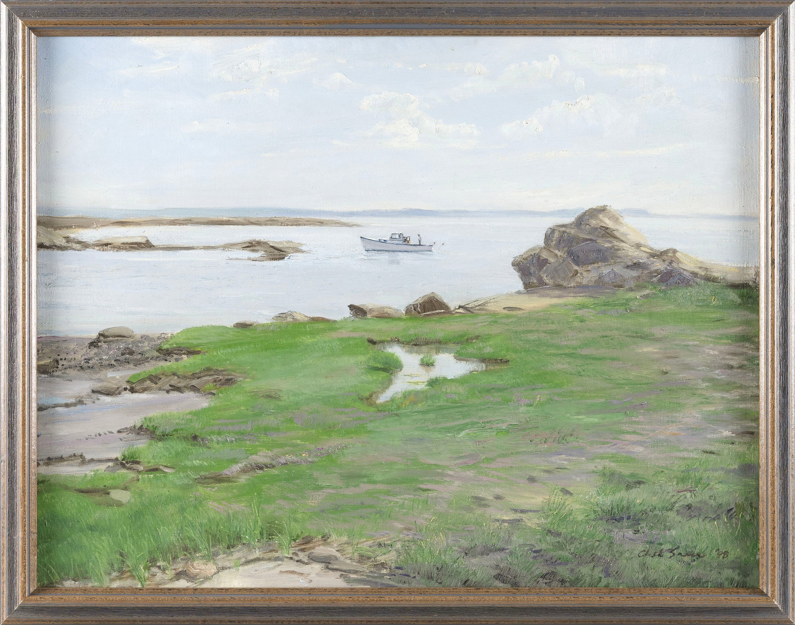 CHET SAUR (Connecticut, 20th Century), Two marsh landscapes (1 of 1)