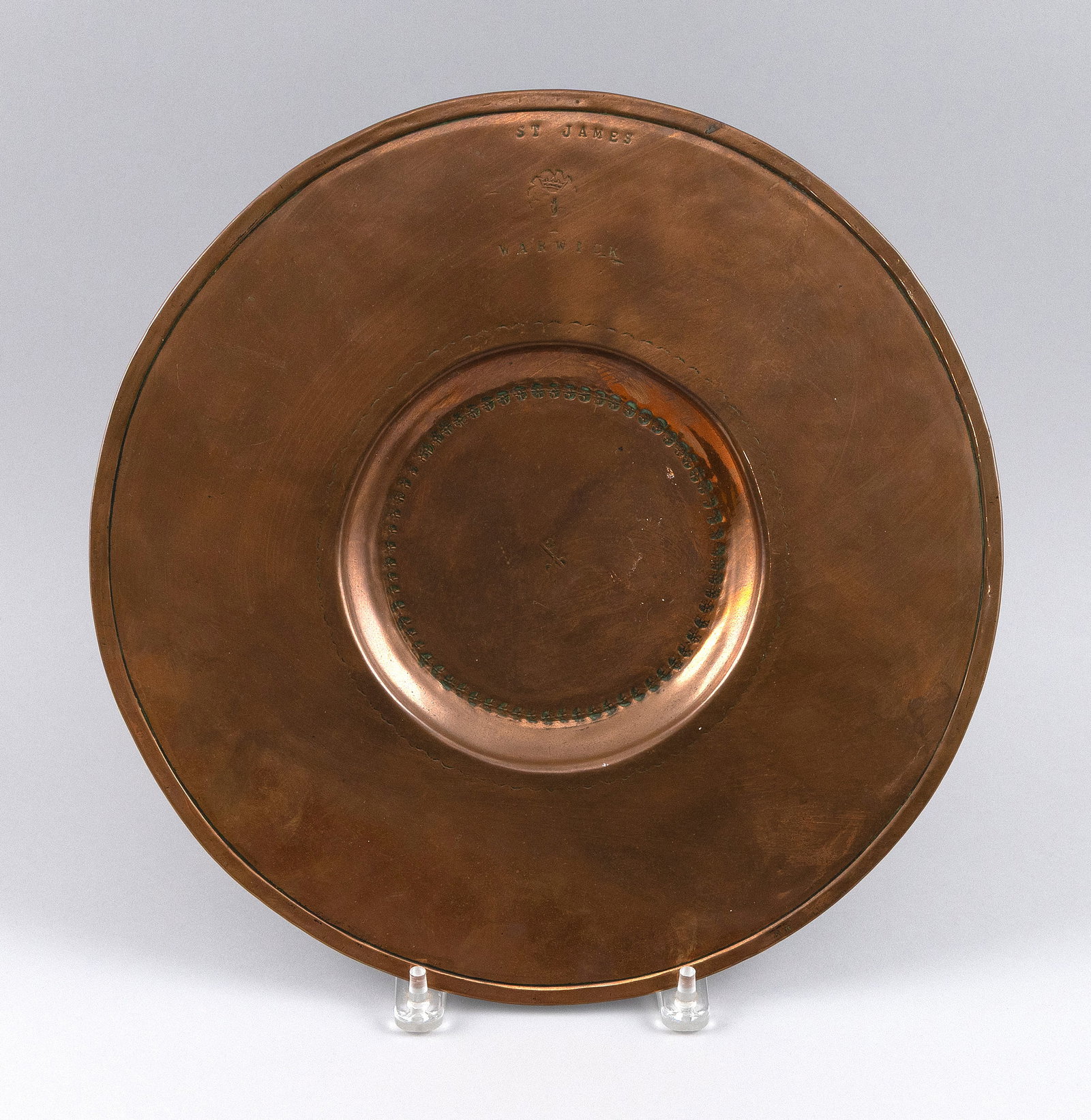 COPPER CHARGER 16th Century Diameter 14". (1 of 4)