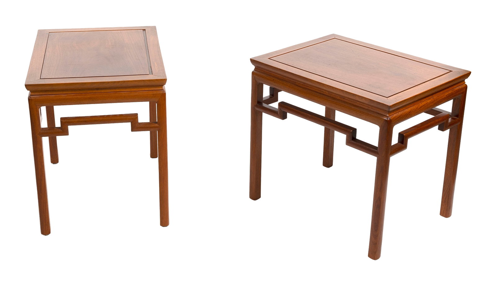 PAIR OF CHINESE ROSEWOOD SIDE TABLES 20th Century Heights 22". Lengths 24". Widths 18". (1 of 1)