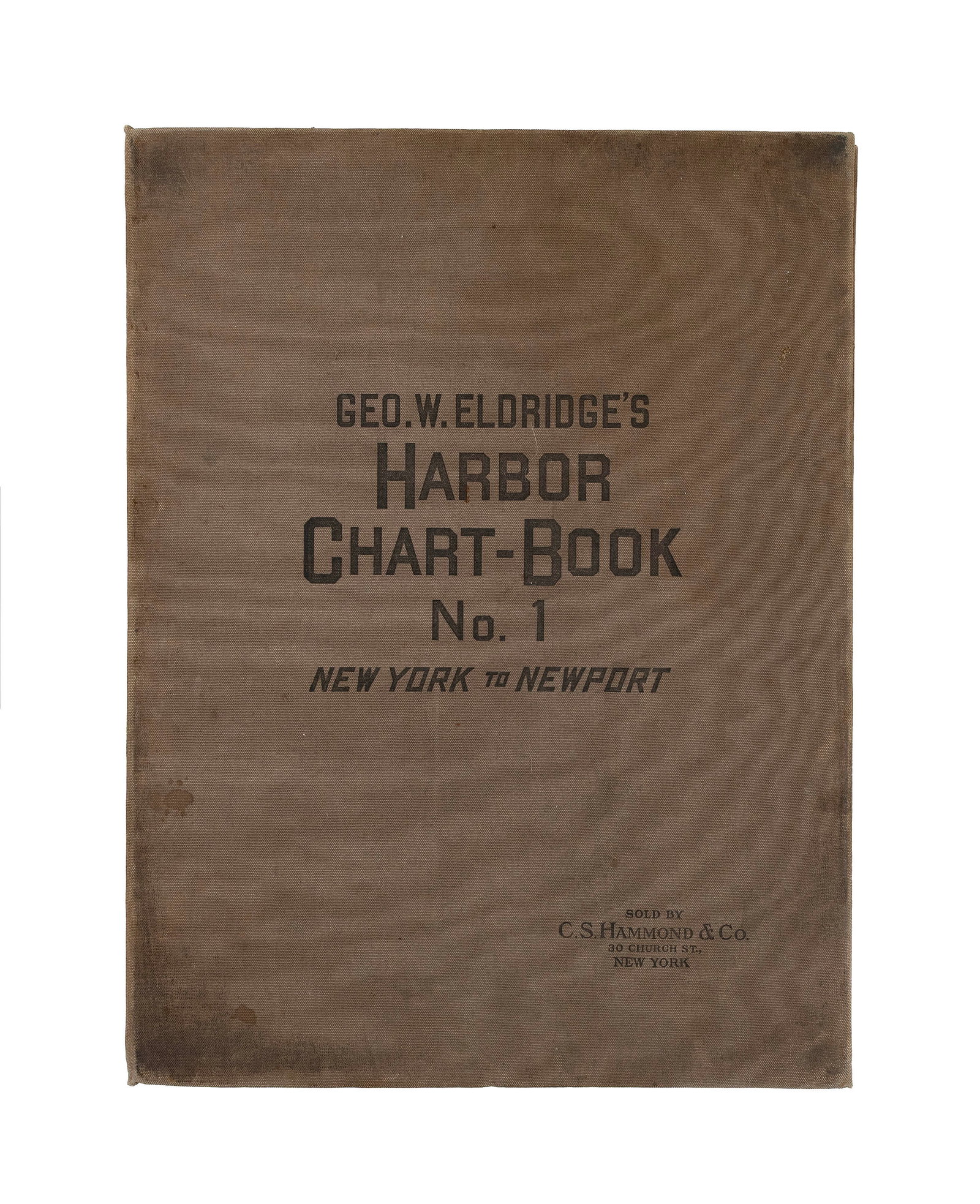 GEO W. ELDRIDGE'S HARBOR CHART-BOOK NO 1. Dated 1909 20.75" x 15.75". (1 of 5)