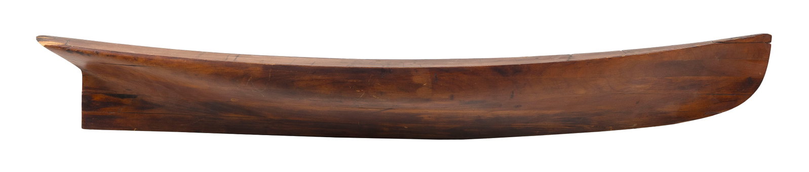 BUILDER'S HALF HULL MODEL Early 20th Century Height 4.25". Length 9.25". (1 of 2)