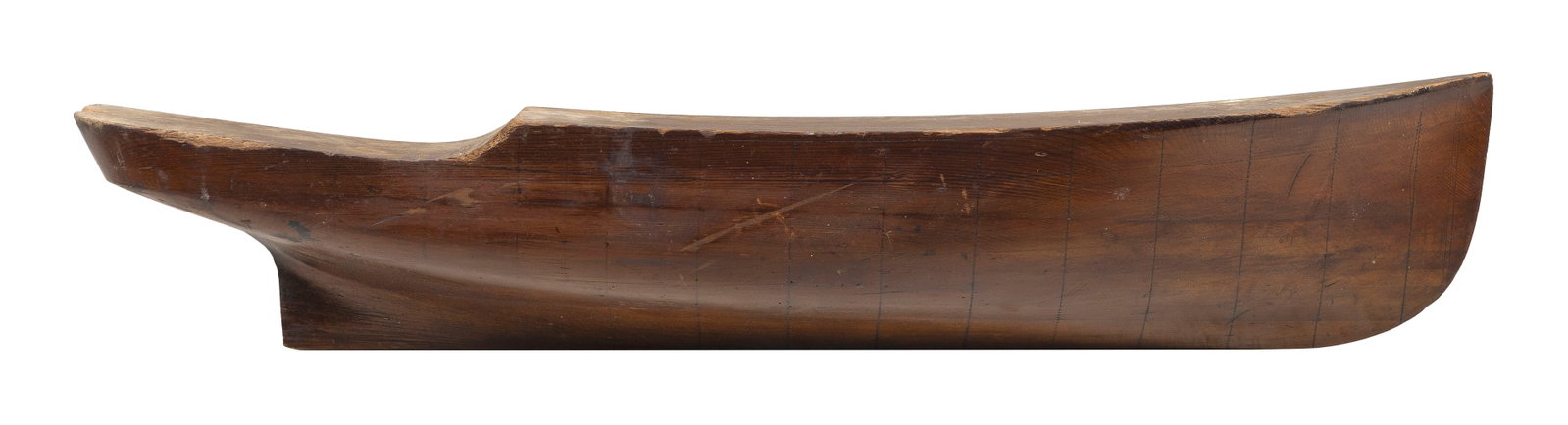 HALF HULL MODEL Early 20th Century Length 38". (1 of 2)