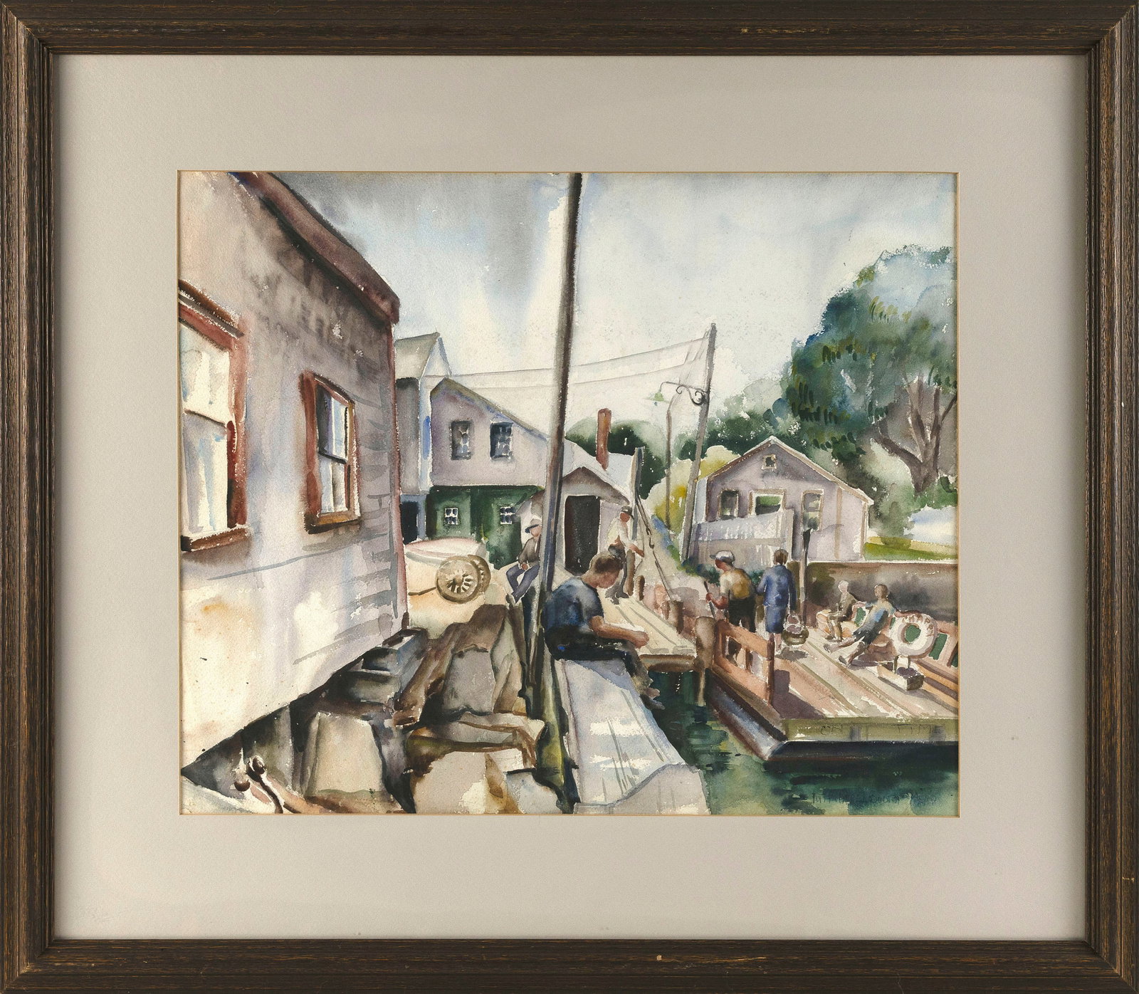 RUTH APPELDOORN MEAD (Illinois/Massachusetts, 1894-1994), "On Time - Chappy Ferry" (Martha's (1 of 2)