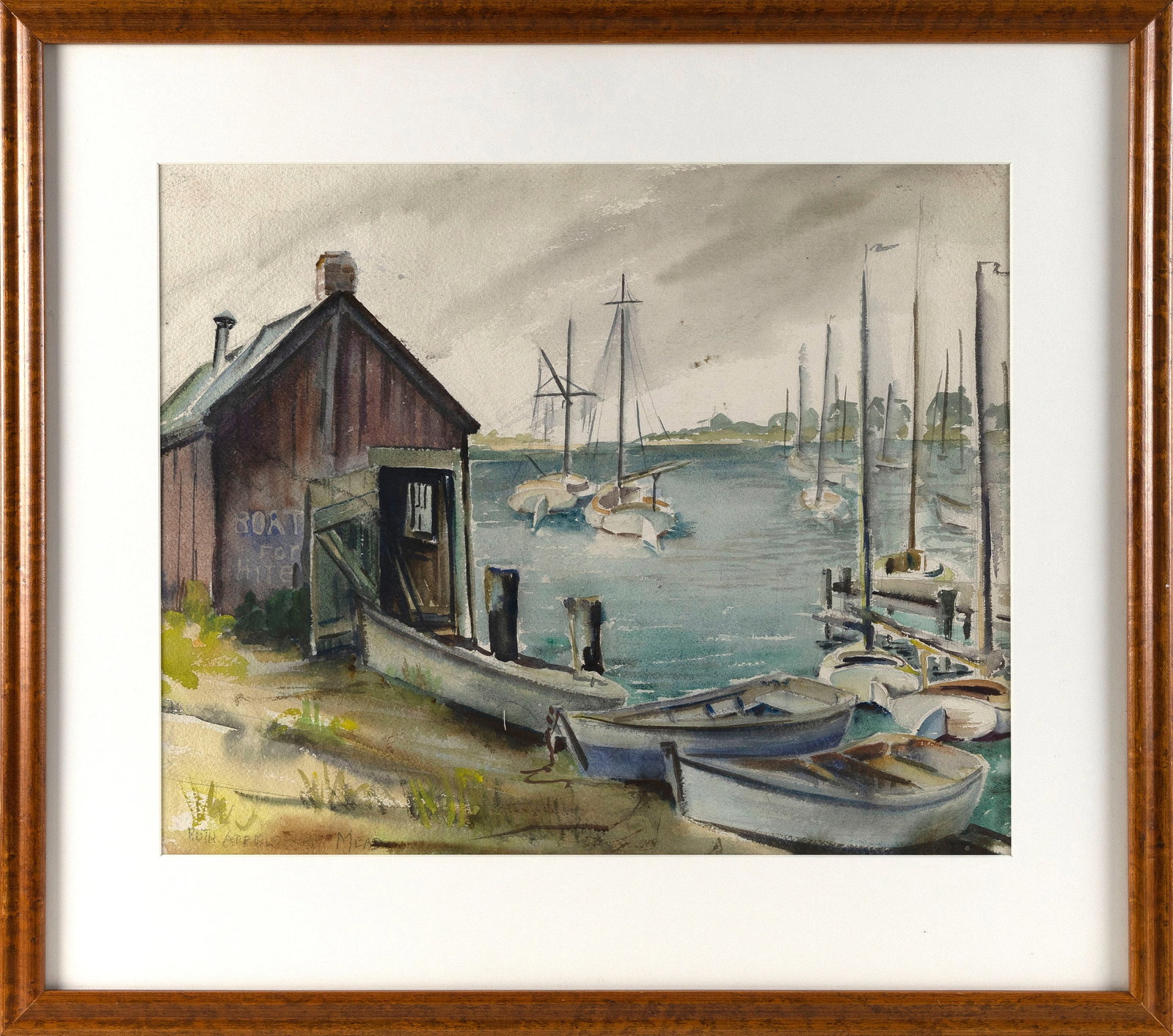 RUTH APPELDOORN MEAD (Illinois/Massachusetts, 1894-1994), "Boatyard", Martha's Vineyard, (1 of 2)