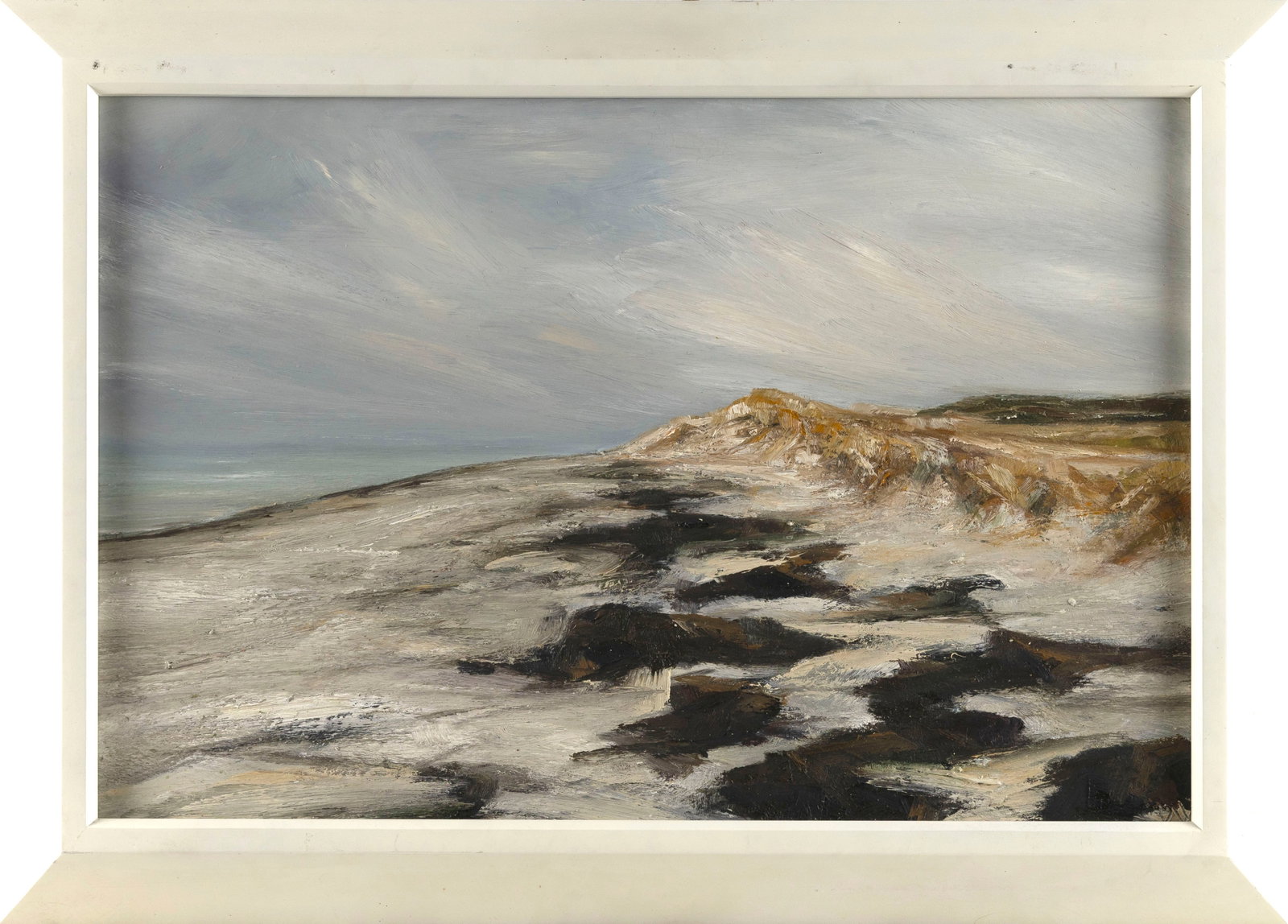 PETER WAGNER (Massachusetts/Ohio, 1956-), "'The Bay' Great Island, Wellfleet"., Oil on canvas, 16" x (1 of 2)