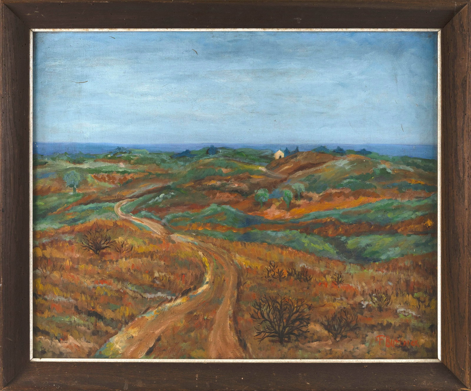 CAPE COD SCHOOL (20th Century,), Coastal landscape, Truro, Massachusetts., Oil on canvas, 24" x 30". (1 of 2)