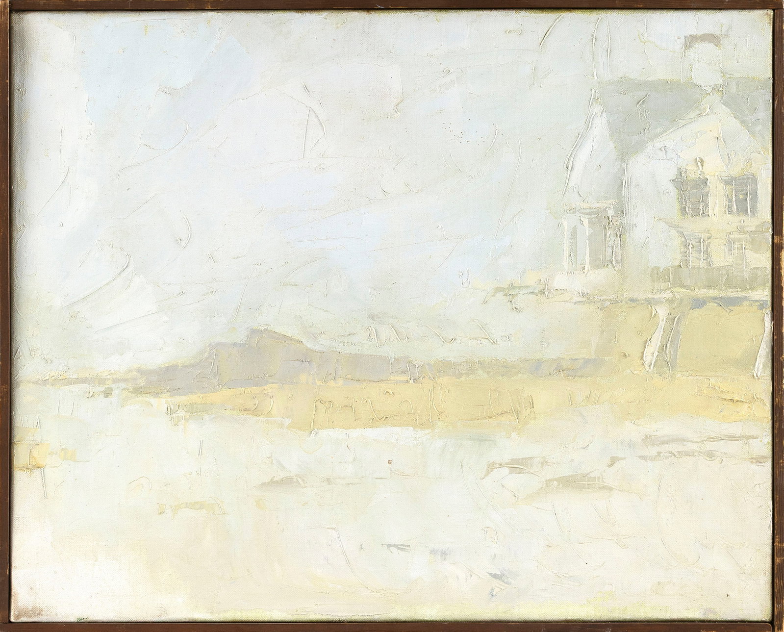 PROVINCETOWN SCHOOL (20th Century,), "Jumper's Bay"., Oil on canvas, 13" x 16". Framed 14" x 17". (1 of 2)