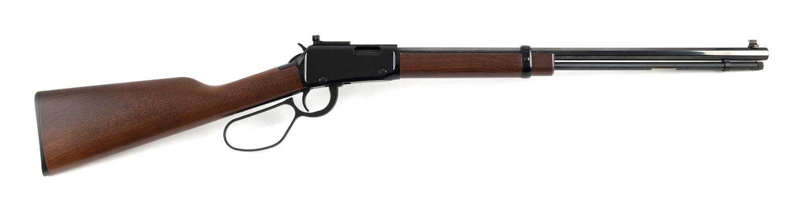 * HENRY MODEL H001TLP LEVER-ACTION RIFLE Contemporary Length of barrel 20". Total length 38". (1 of 2)