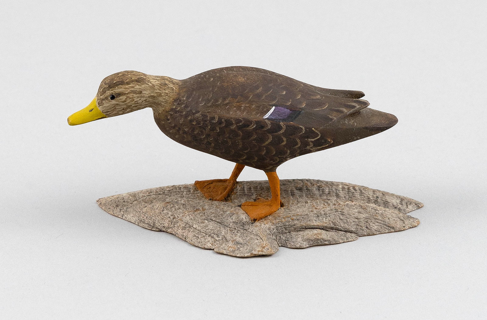 HAROLD NELSON GIBBS MINIATURE BLACK DUCK Barrington, Rhode Island, 1886-1970 Length 4". (1 of 5)