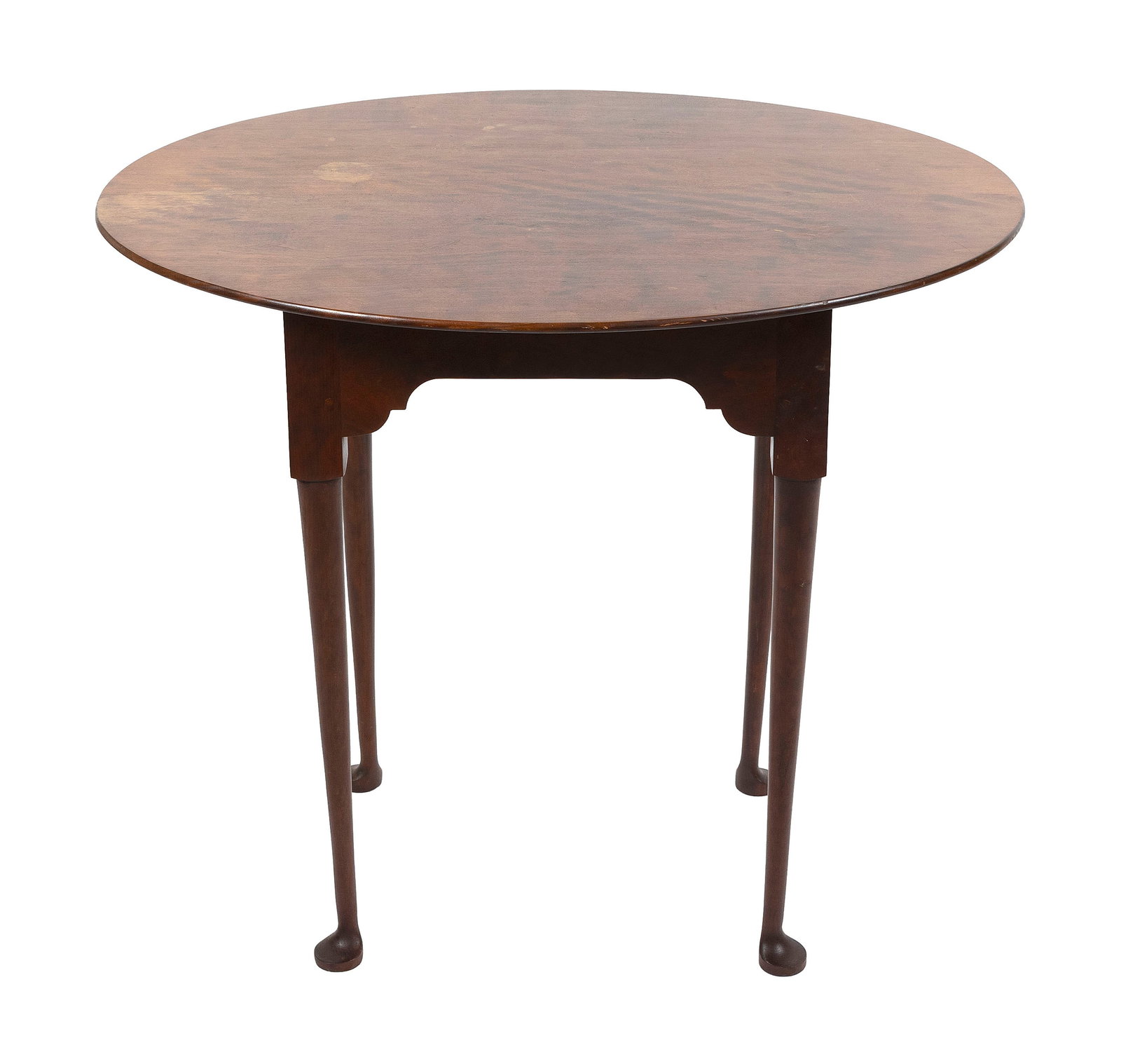 ELDRED WHEELER CHERRY AND MAPLE TAVERN TABLE Massachusetts, 20th Century Height 27.5". Top 34" x (1 of 1)
