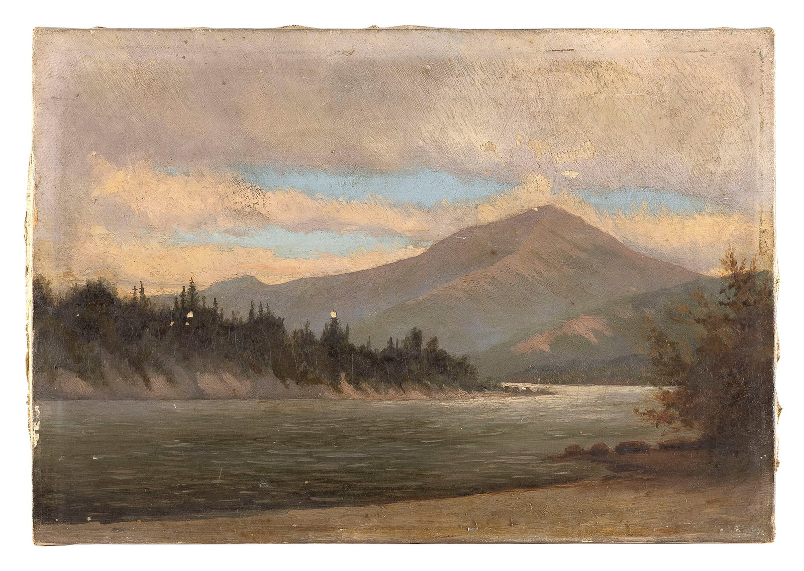 AMERICAN SCHOOL (19th Century,), Marin County, California landscape., Oil on canvas, 9" x 13". (1 of 2)