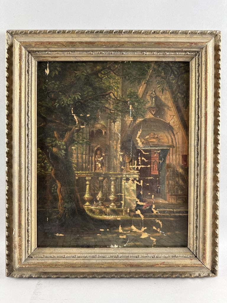 AFTER ALFRED BIERSTADT (19th Century,), Copy of Bierstadt's "Sunlight and Shadow"., Oil on canvas, (1 of 3)