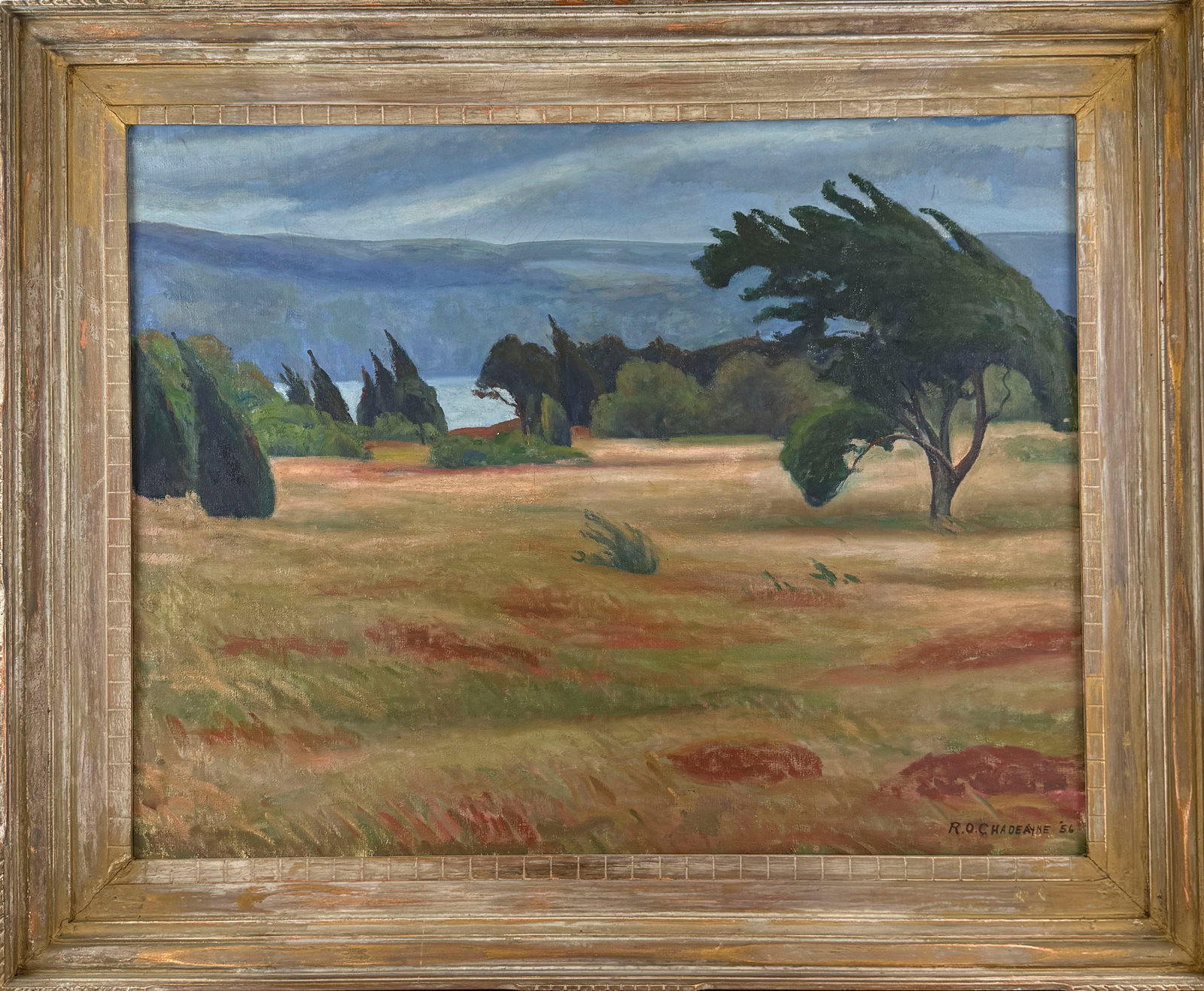 ROBERT OSBORNE CHADEAYNE (New York/Ohio, 1897-1981), Landscape with distant river and mountains., (1 of 4)