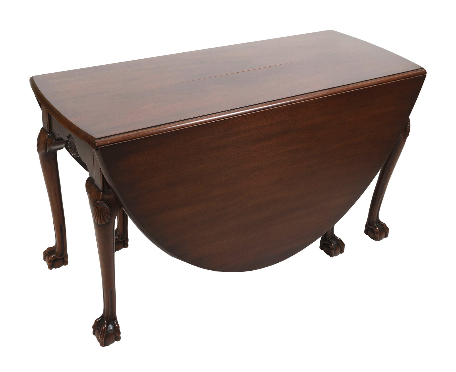 KITTINGER CHIPPENDALE-STYLE MAHOGANY DROP-LEAF TABLE Buffalo, New York, First Half of the 20th (1 of 3)