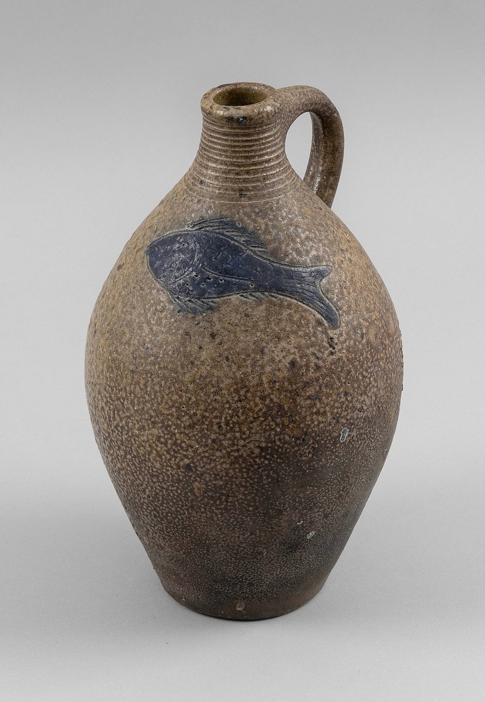 MARK HEWITT STONEWARE JUG Circa 1985 Height 9". (1 of 5)
