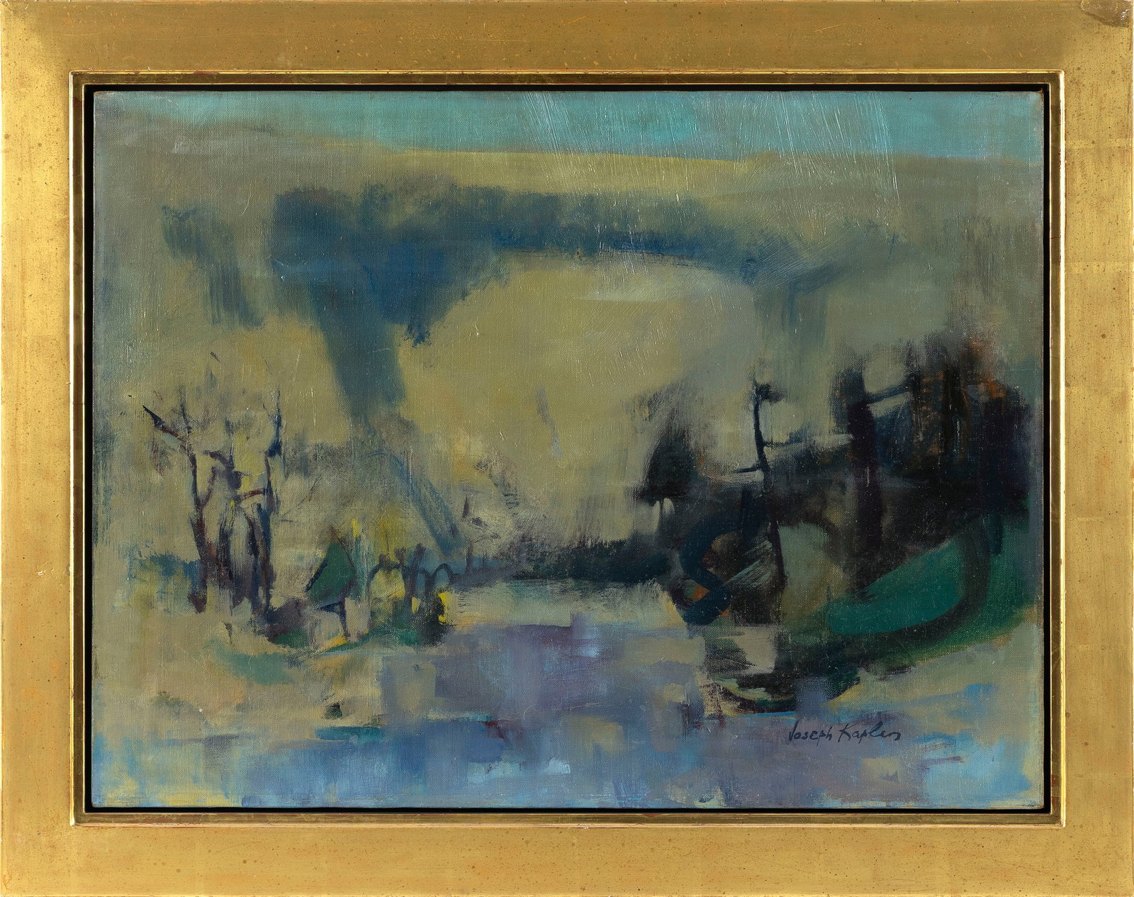 JOSEPH KAPLAN (New York/Massachusetts/Russian Federation, 1900-1982), Abstract., Oil on canvas, 18" (1 of 2)