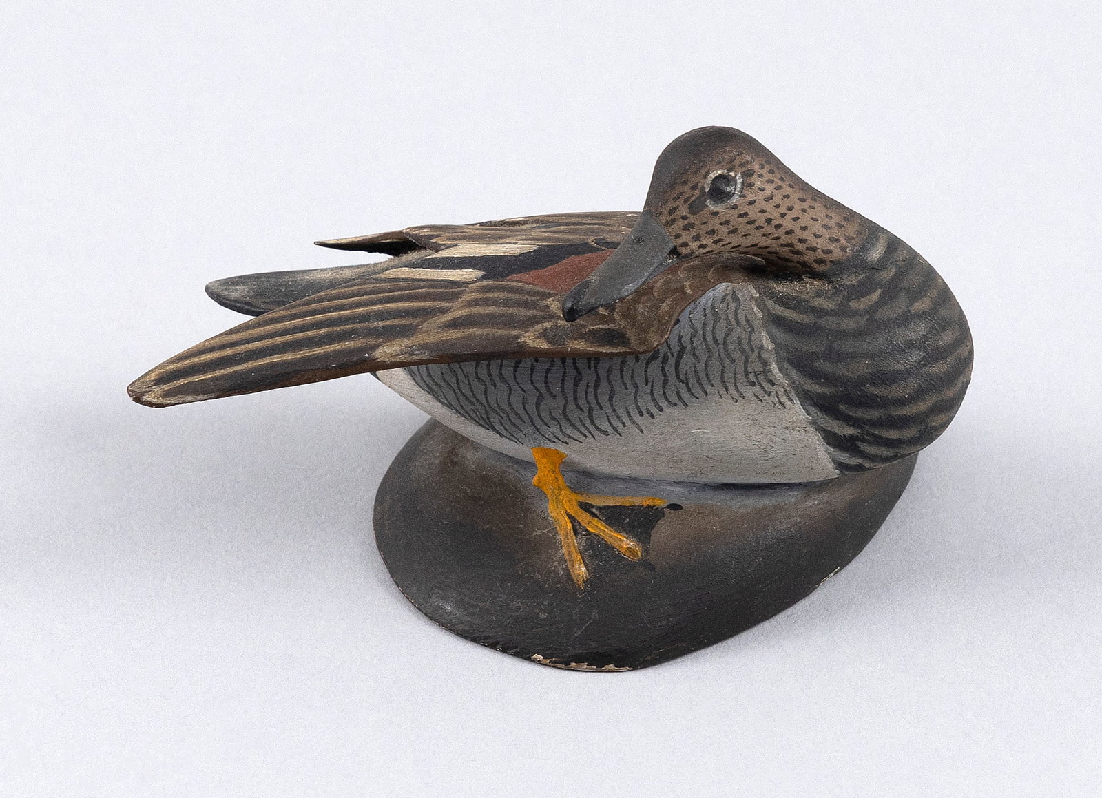 JAMES LAPHAM MINIATURE GADWALL DRAKE Dennis Port, Massachusetts, 1909-1987 Height 2.5". (1 of 5)