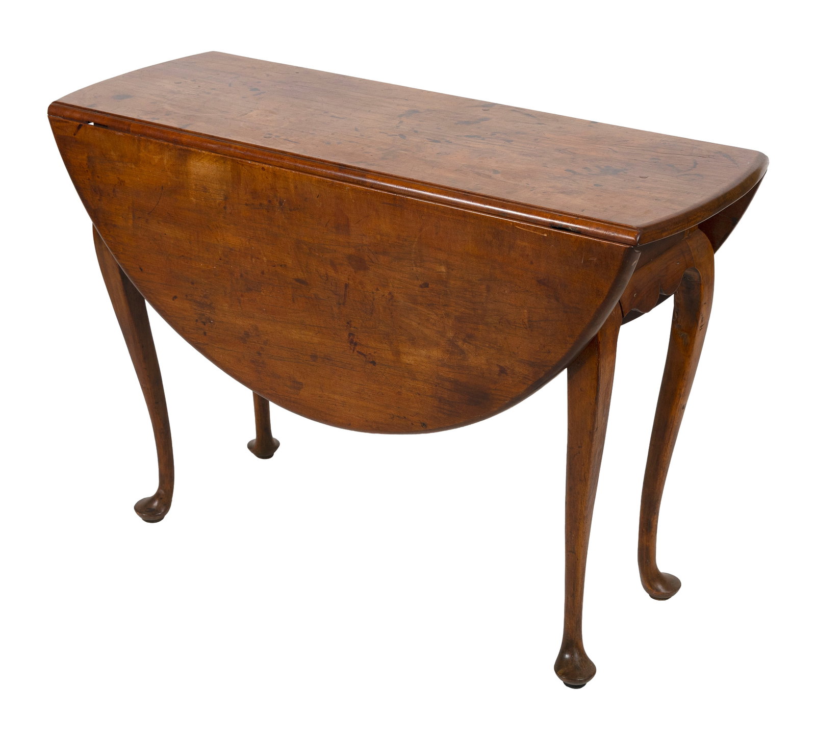 QUEEN ANNE DROP-LEAF TABLE 18th Century Height 28". Length 41". Width 15". (1 of 1)