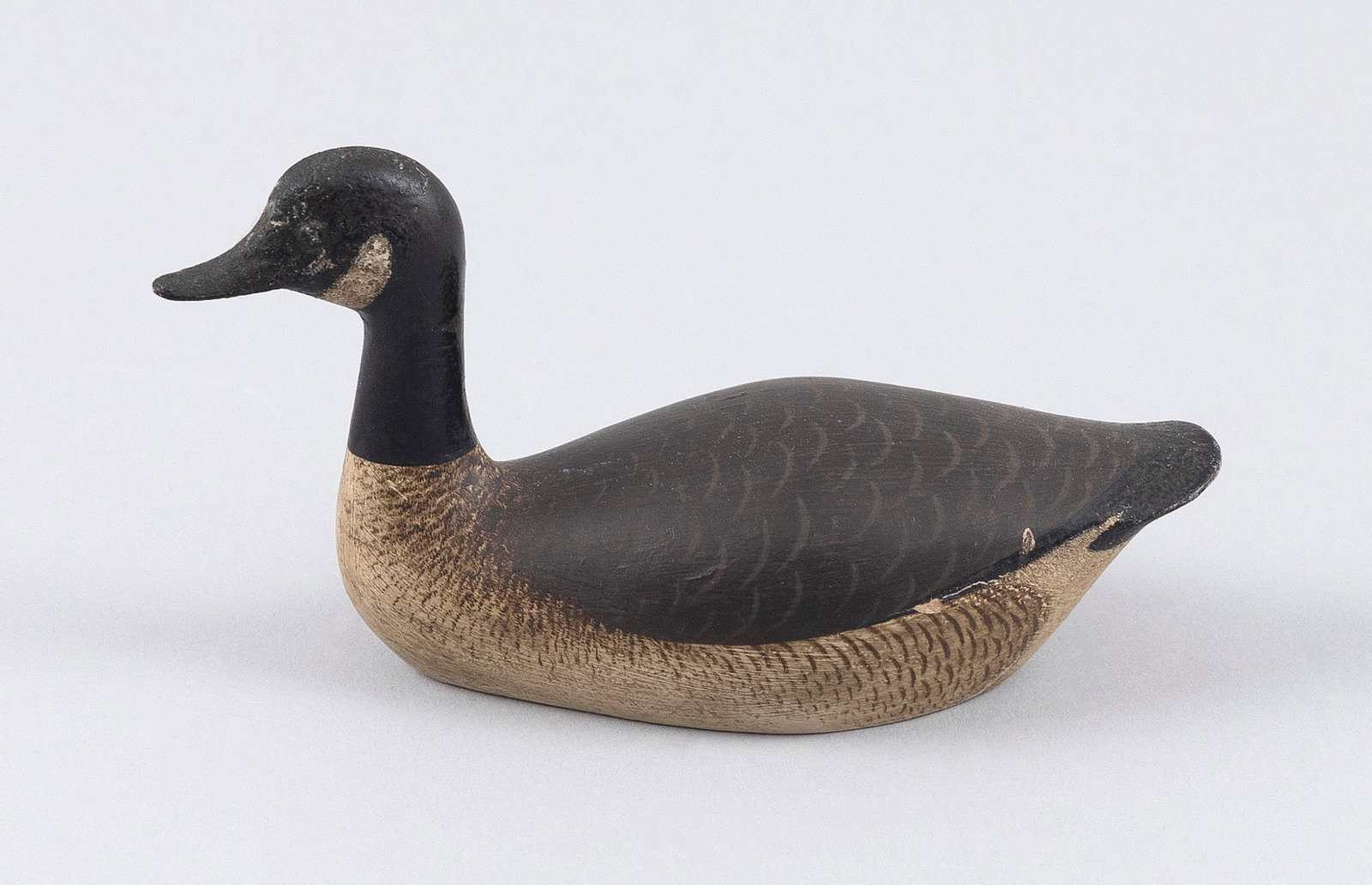 GEORGE BOYD MINIATURE CANADA GOOSE Seabrook, New Hampshire, 1873-1941 Length 5". (1 of 5)
