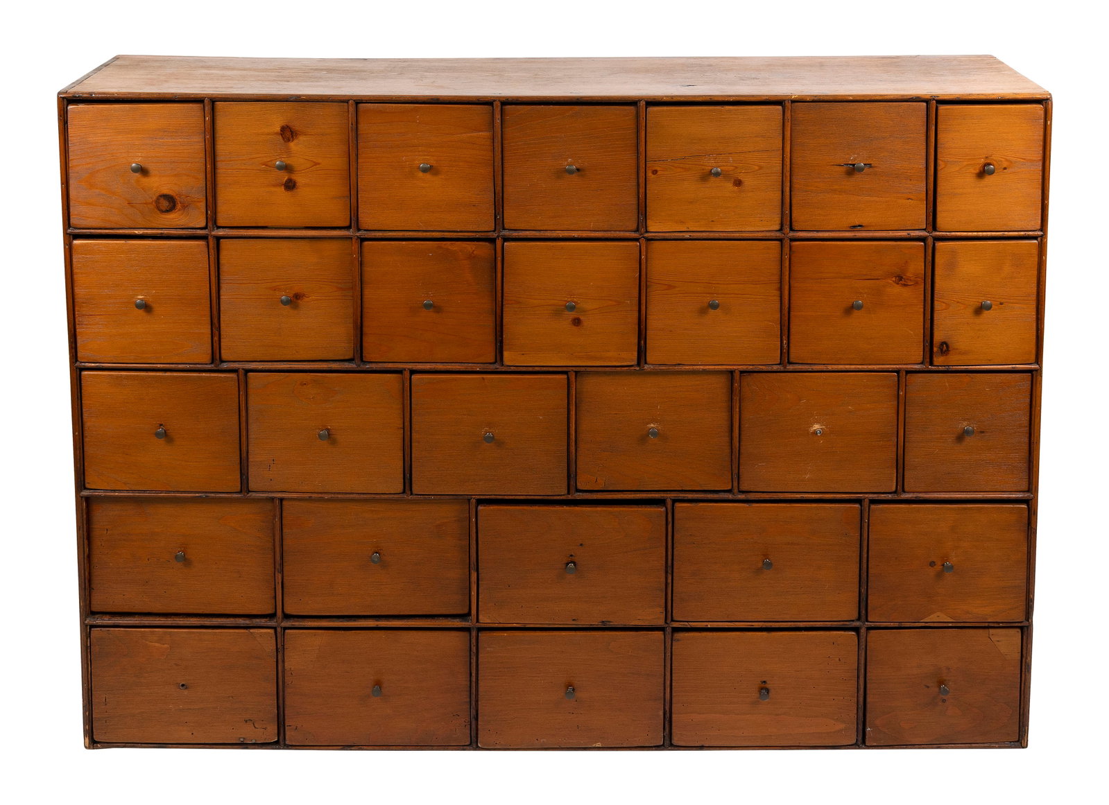 PINE APOTHECARY CHEST 19th Century Height 42.5". Width 60". Depth 13". (1 of 1)
