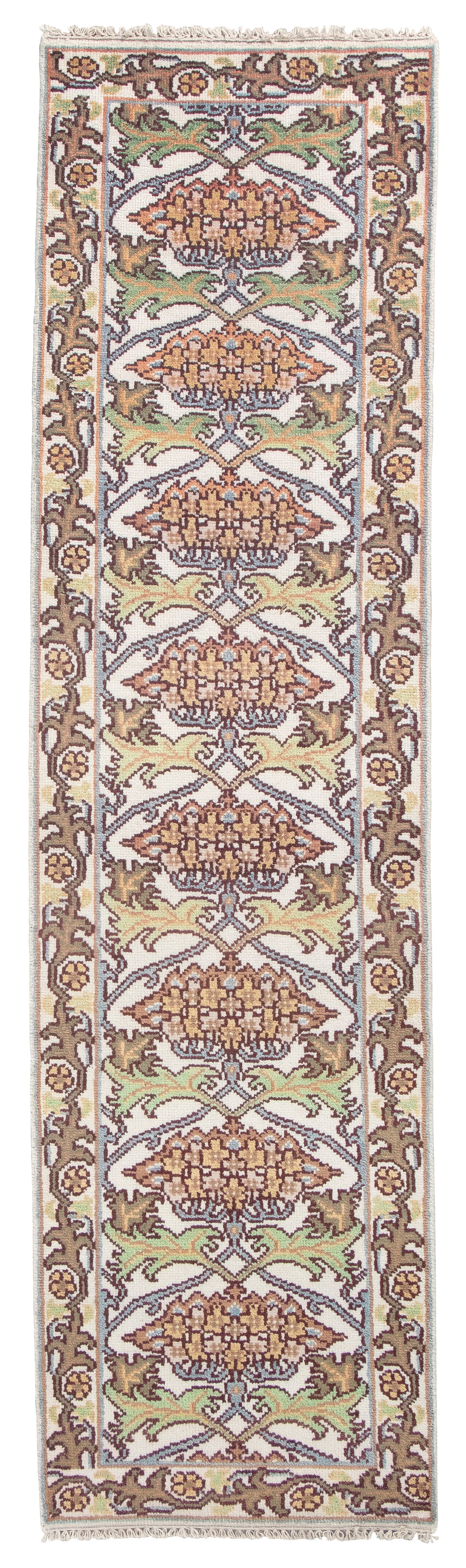 WILLIAM MORRIS ARTS & CRAFTS DESIGN RUNNER: 2'7" X 9'8" 21st Century (1 of 1)