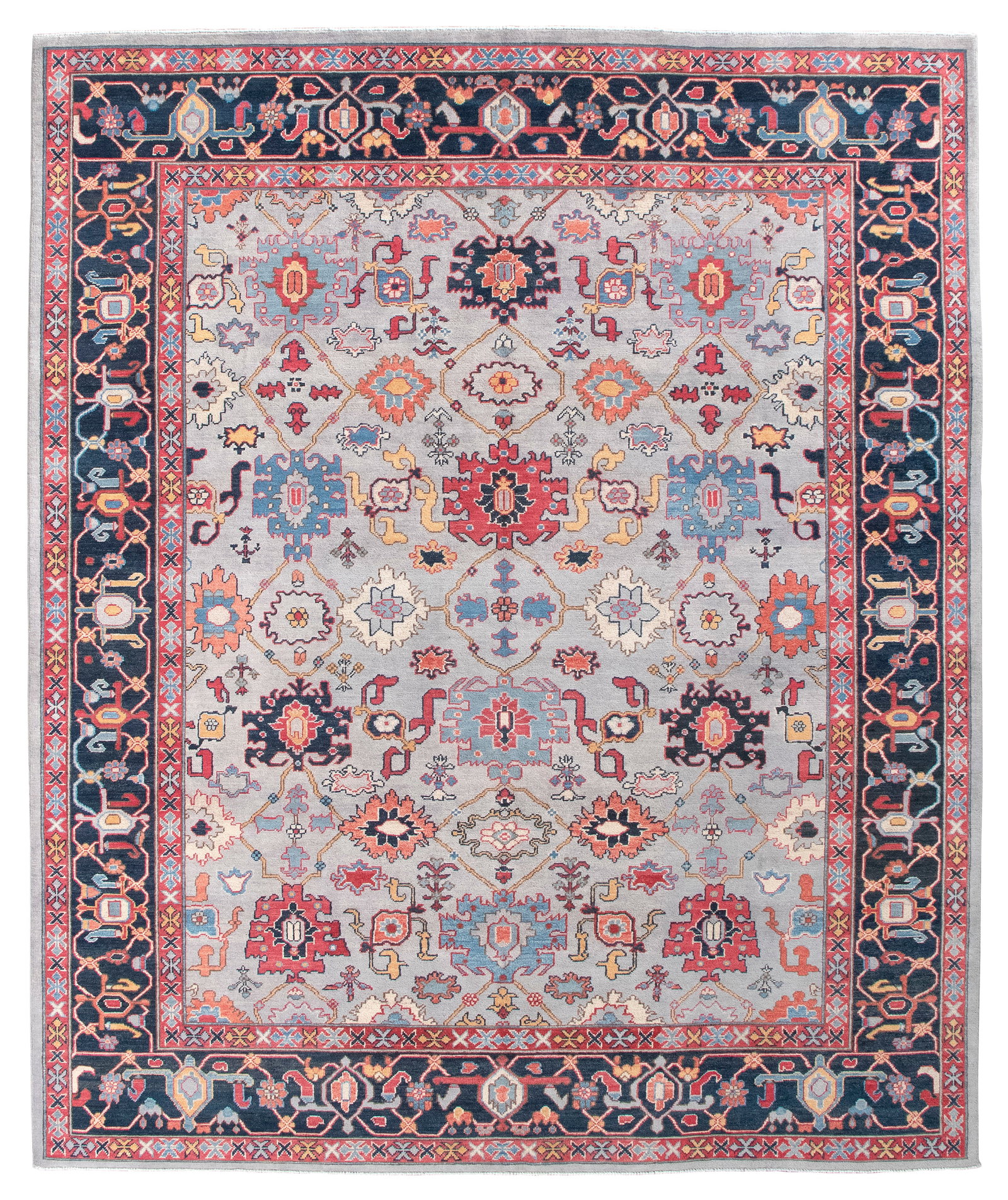 MAHAL DESIGN RUG: 8'0" X 9'8" 21st Century (1 of 1)