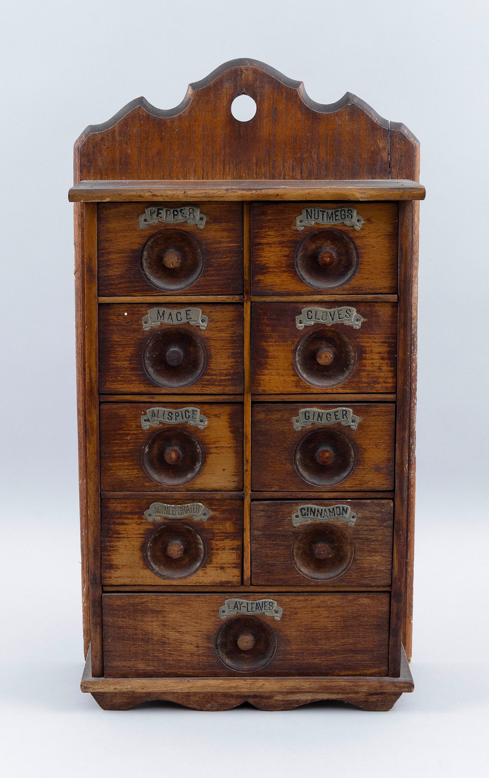 HANGING SPICE BOX Late19th/Early 20th Century Height 19". Width 10.5". Depth 3.75". (1 of 3)
