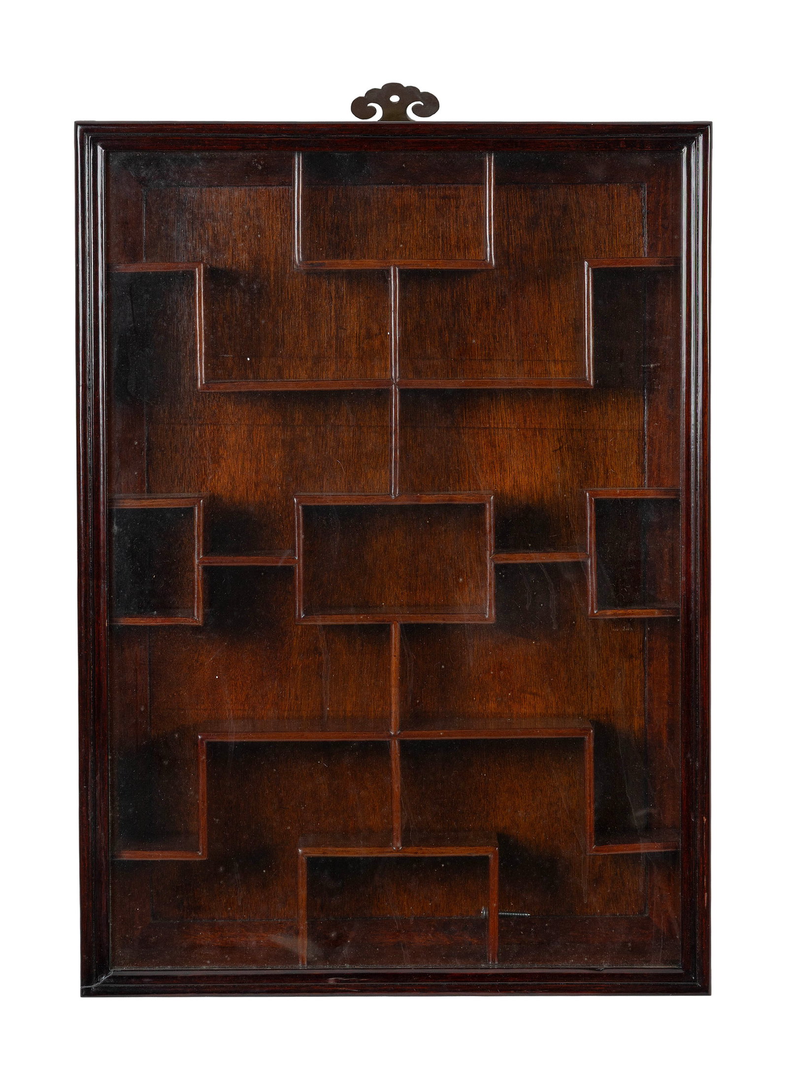 CHINESE HANGING DISPLAY CABINET 20th Century Height 22". Width 16". Depth 5". (1 of 3)