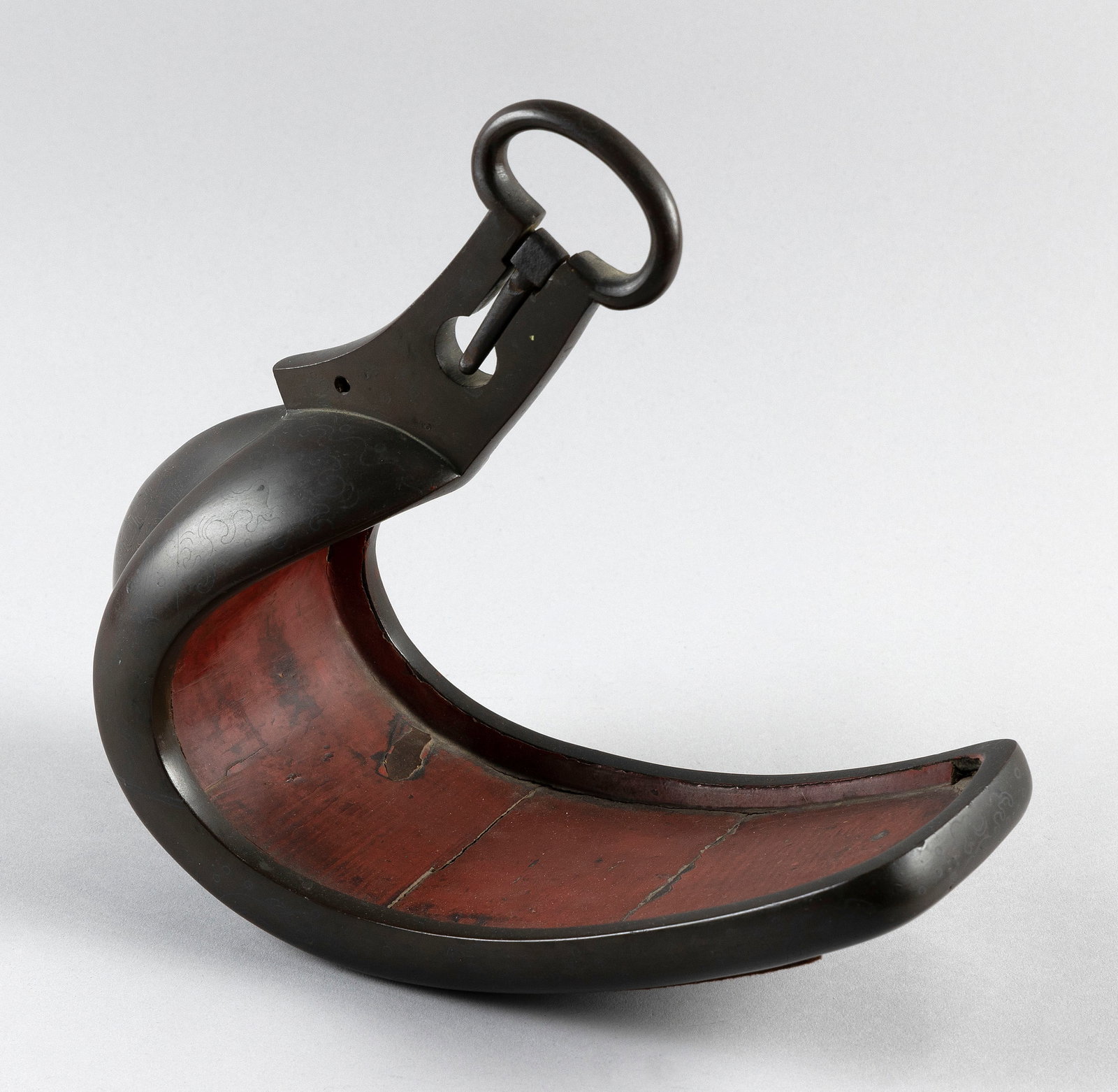 JAPANESE BRONZE ABUMI (STIRRUP) 19th Century Height 10". Length 11". (1 of 2)