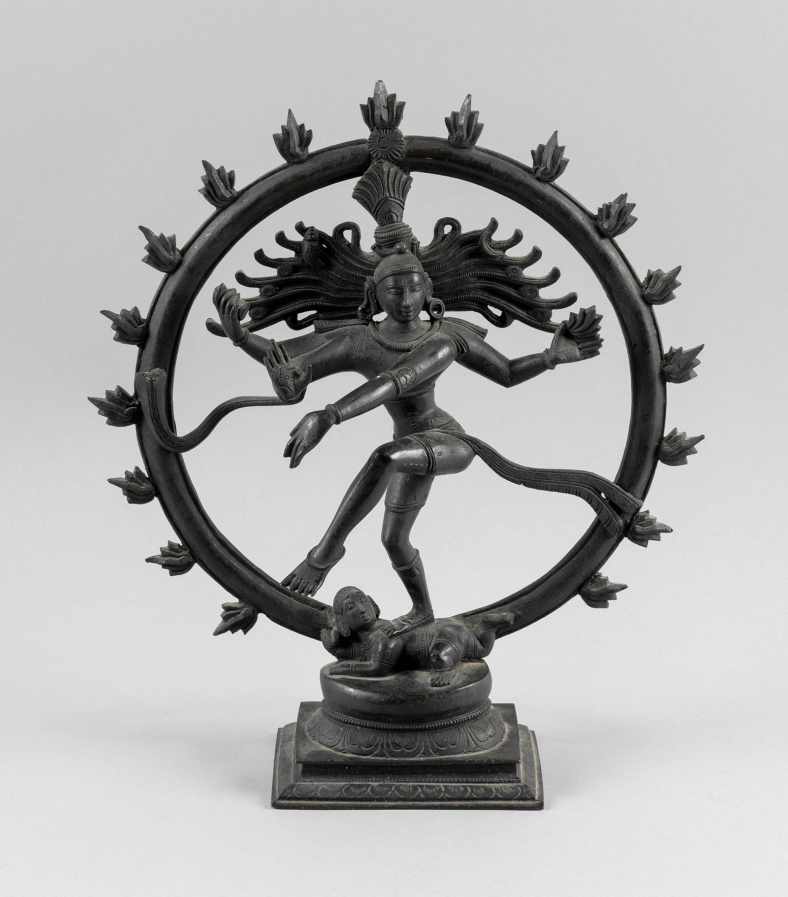 INDIAN CAST BRONZE NATARAJA STATUE 19th/20th Century Height 12". (1 of 6)